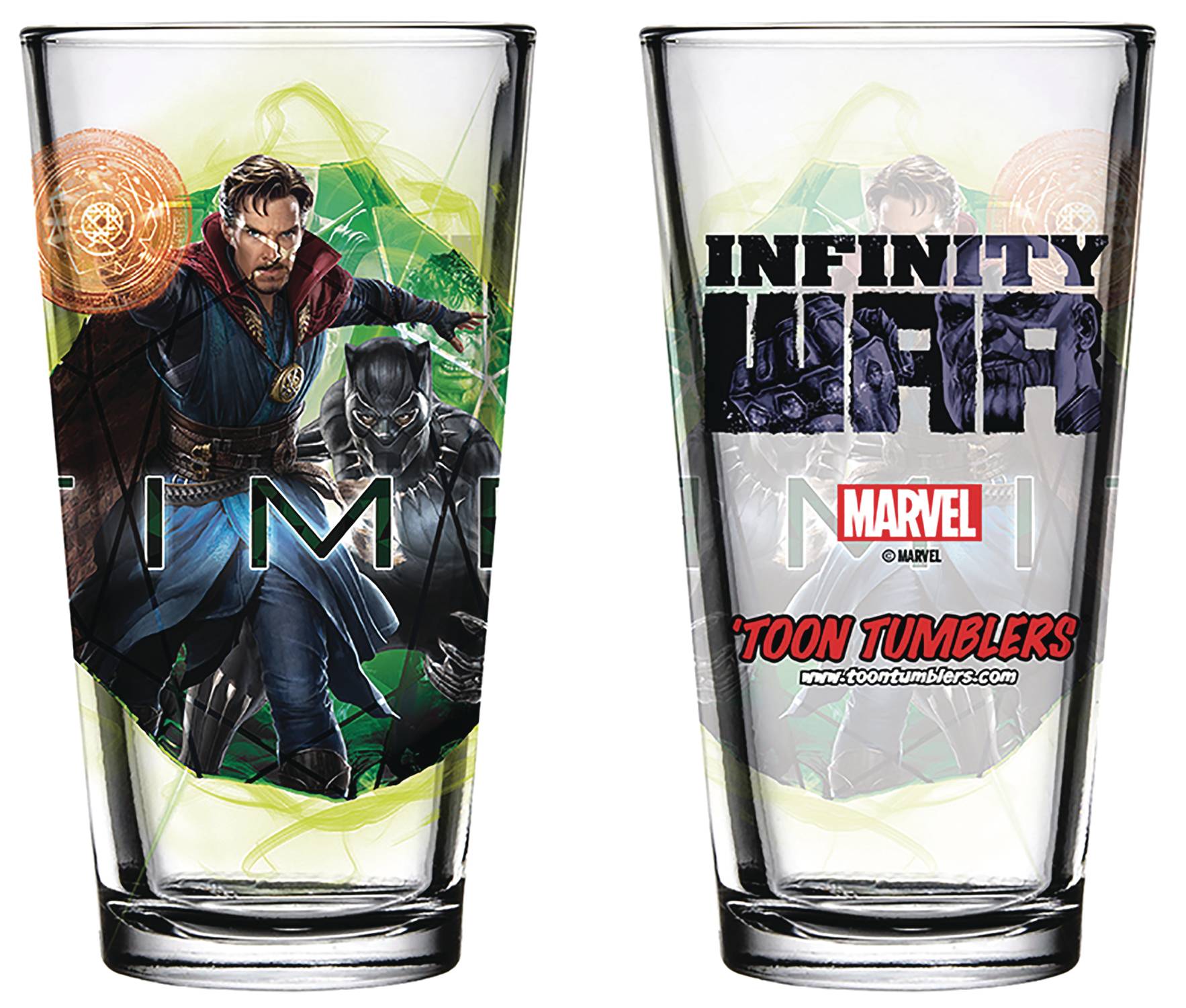 Avengers Iw Black Panther Doctor Strange Pint Glass