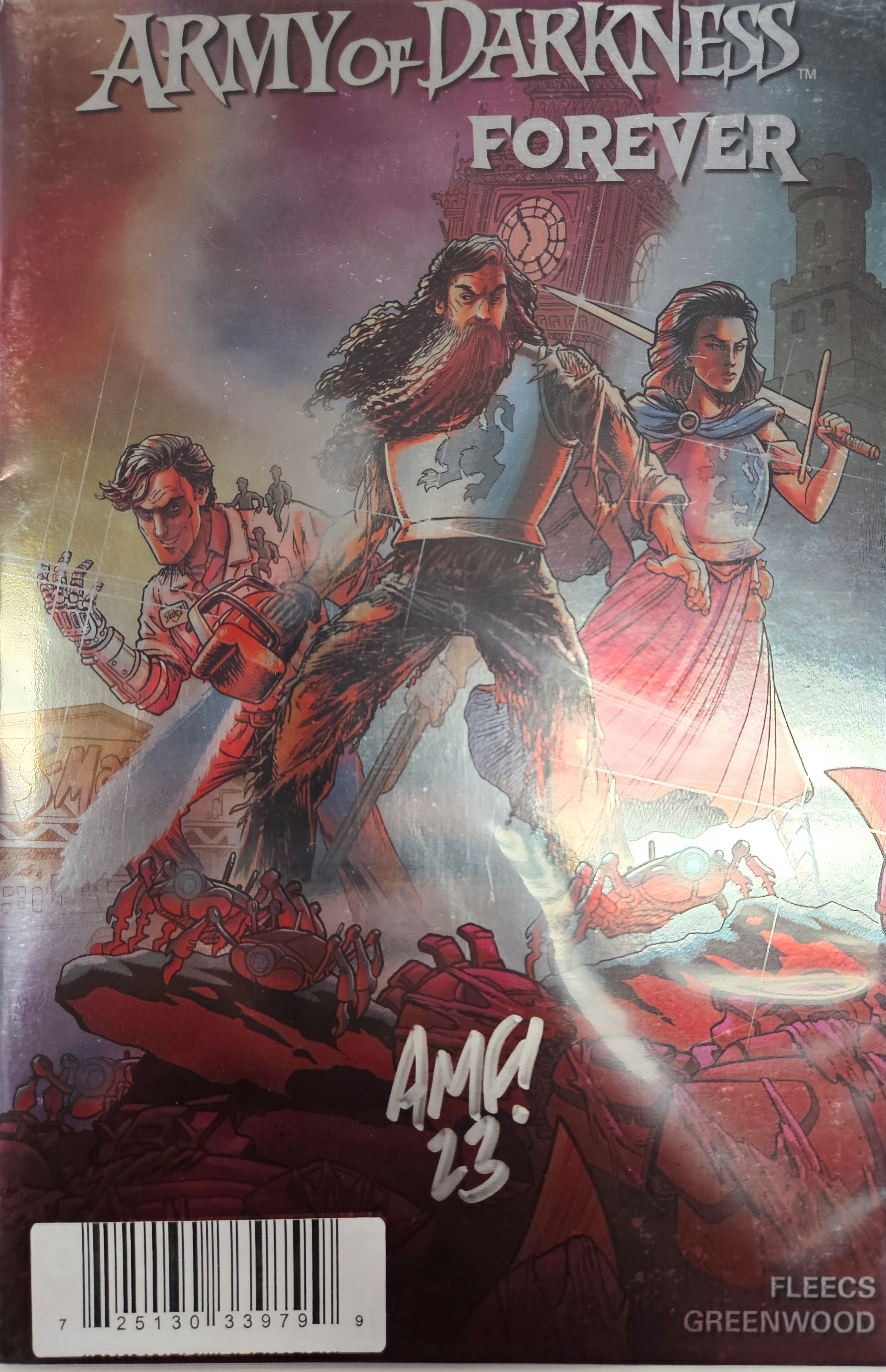 Army of Darkness Forever #1 Cover F Fleecs Foil Signed