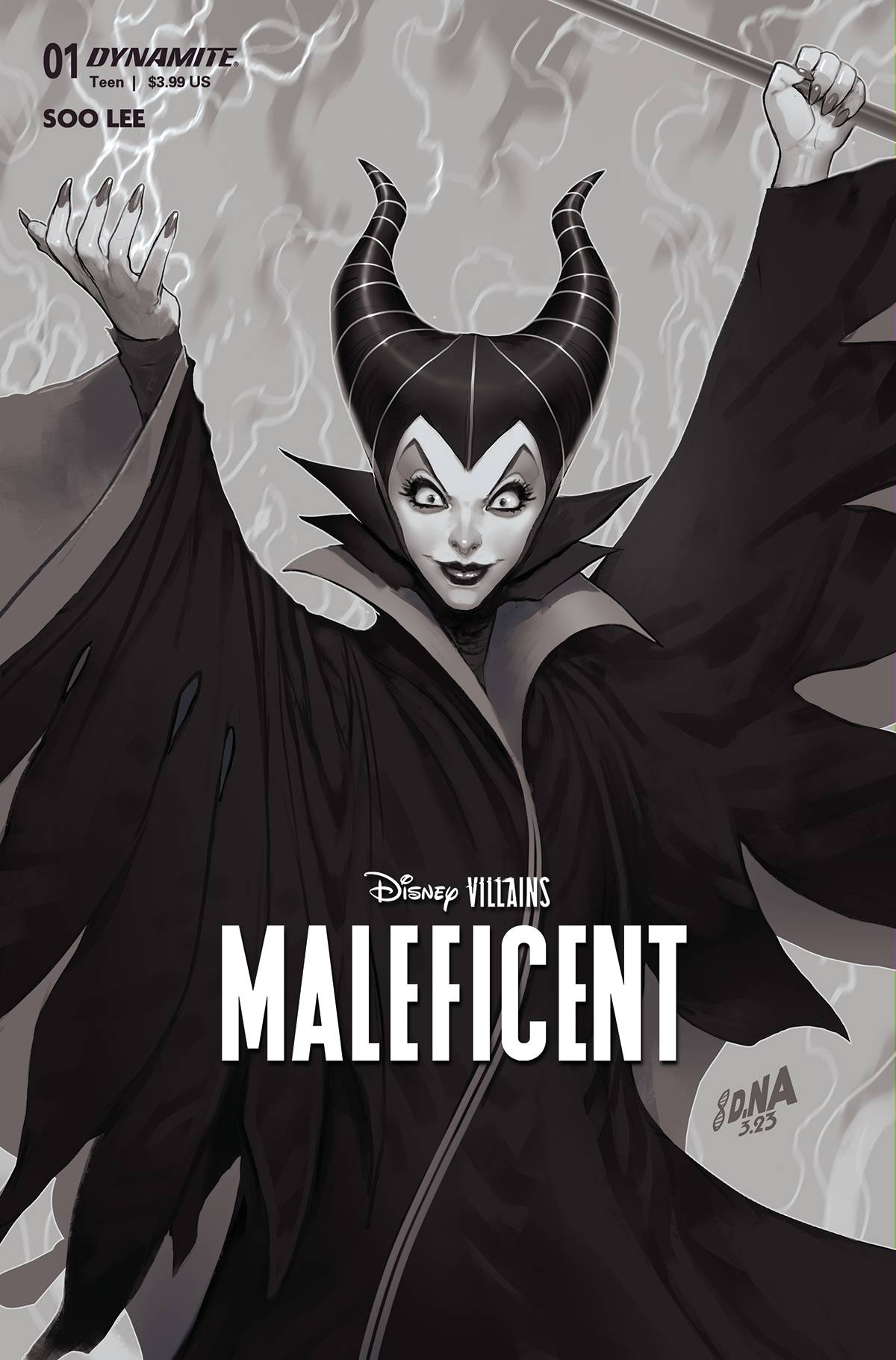 Disney Villains Maleficent #1 Cover Ze 10 Copy Last Call Incentive Nakayama Black & White