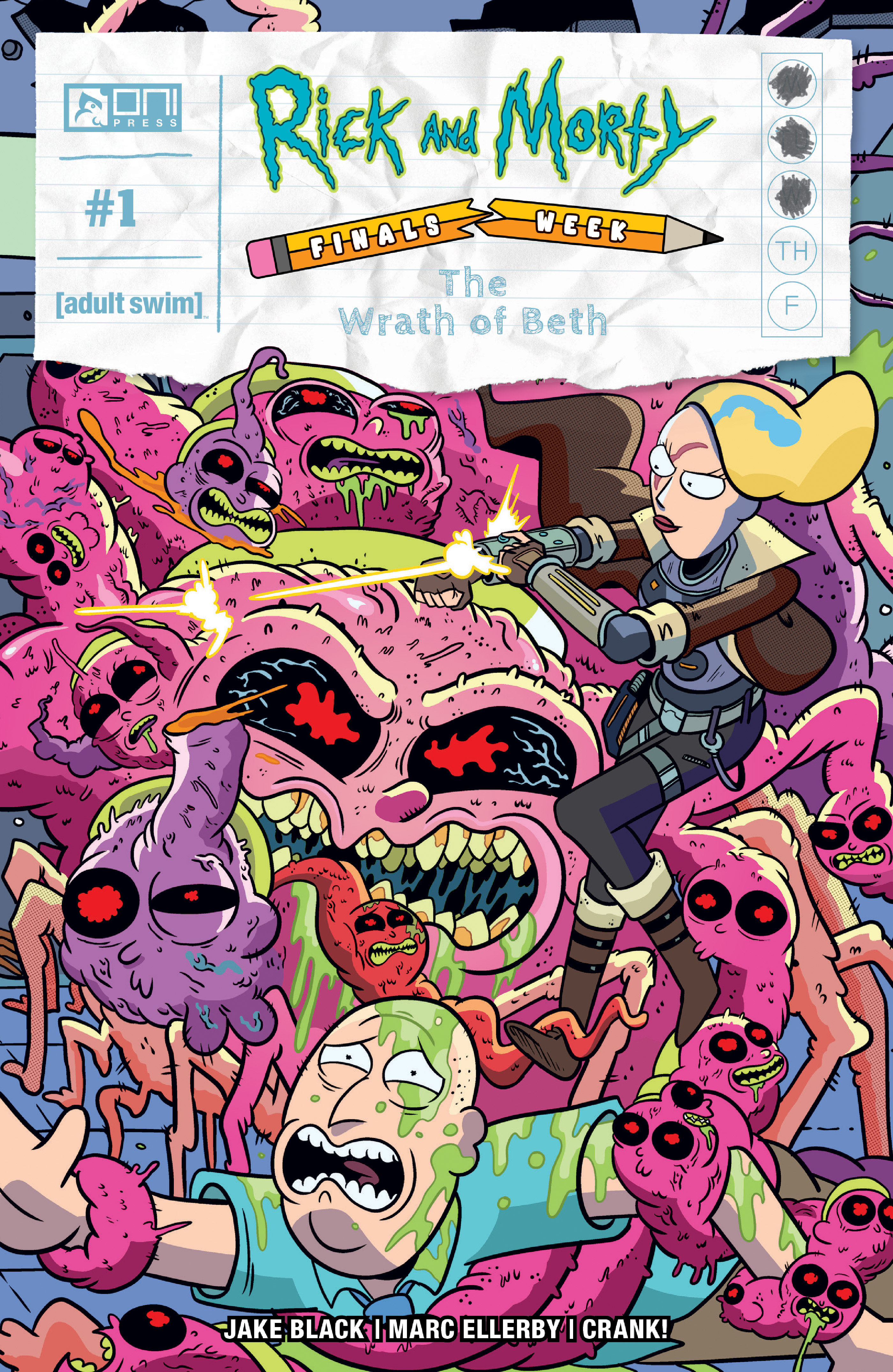 Rick and Morty Finals Week the Wrath of Beth #1 Cover C 1 for 10 Incentive Marc Ellerby Interconnecting Cover Variant