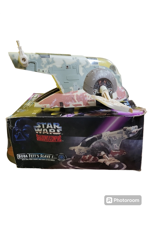 Star Wars 1996 Shadows of The Empire Slave 1 Starship Incomplete With Damaged Box Pre-Owned