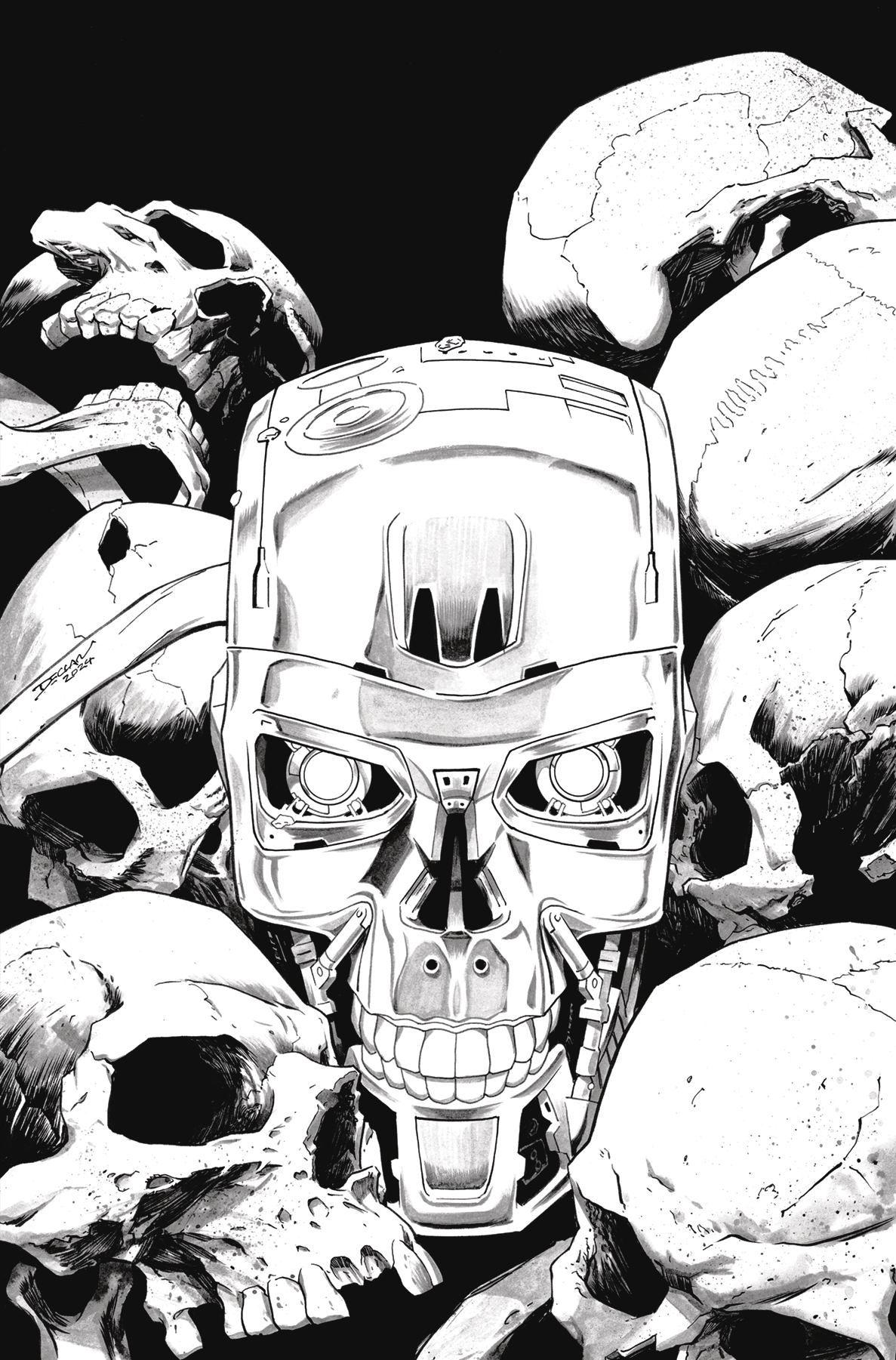 Terminator #1 Cover T 1 for 50 Incentive Shalvey Line Art Virgin