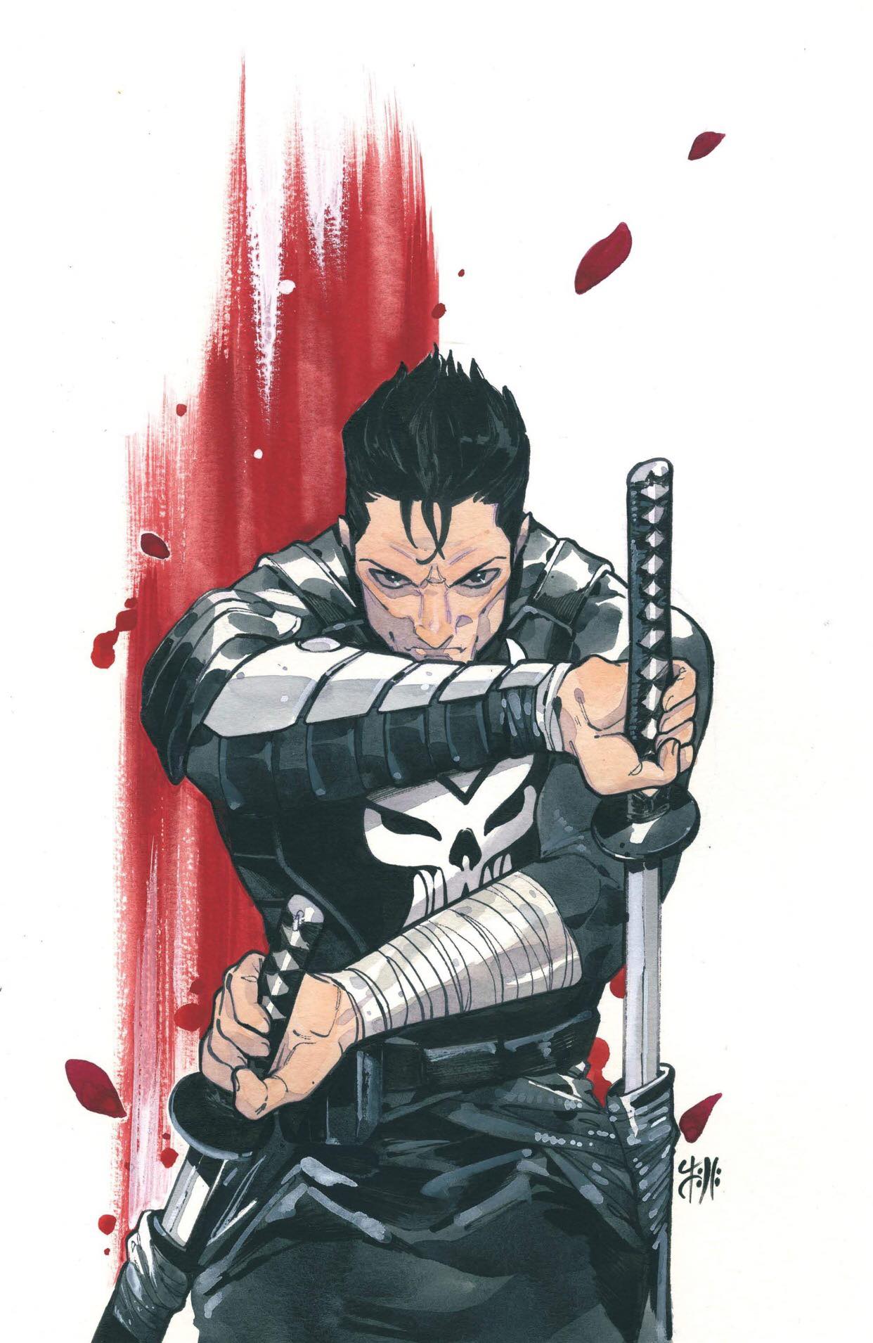 Punisher #1 The 616 Comics Peach Momoko Exclusive Full Art Variant Cover