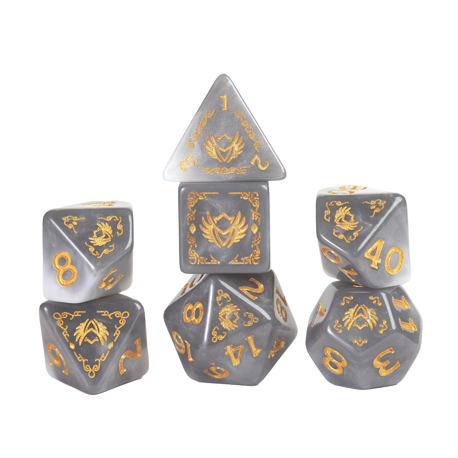 Dungeons & Dragons Adventure Dice Paladin White Grey