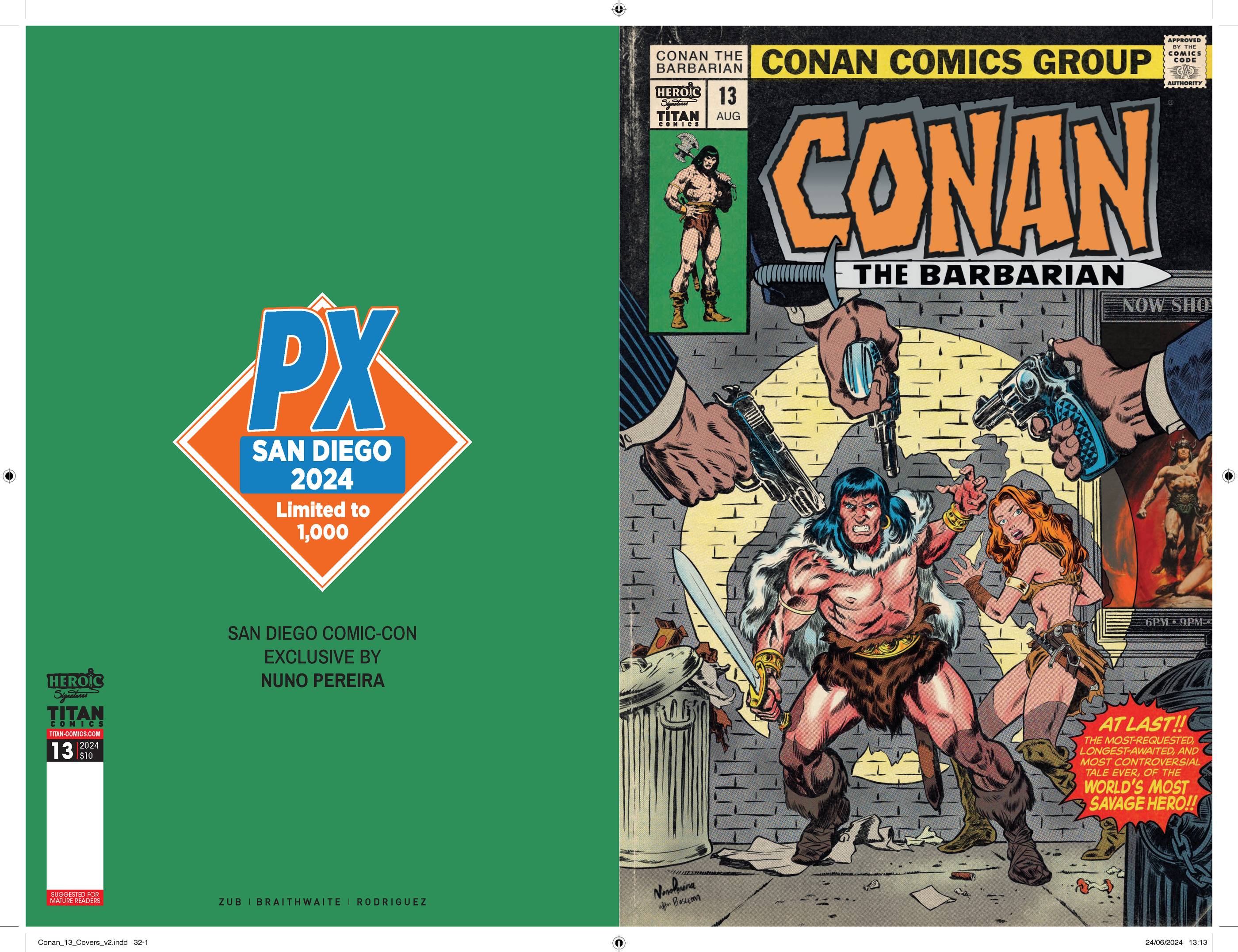 San Diego Comiccon 2024 Conan Barbarian #13 Px Variant (Mature) (Mature)