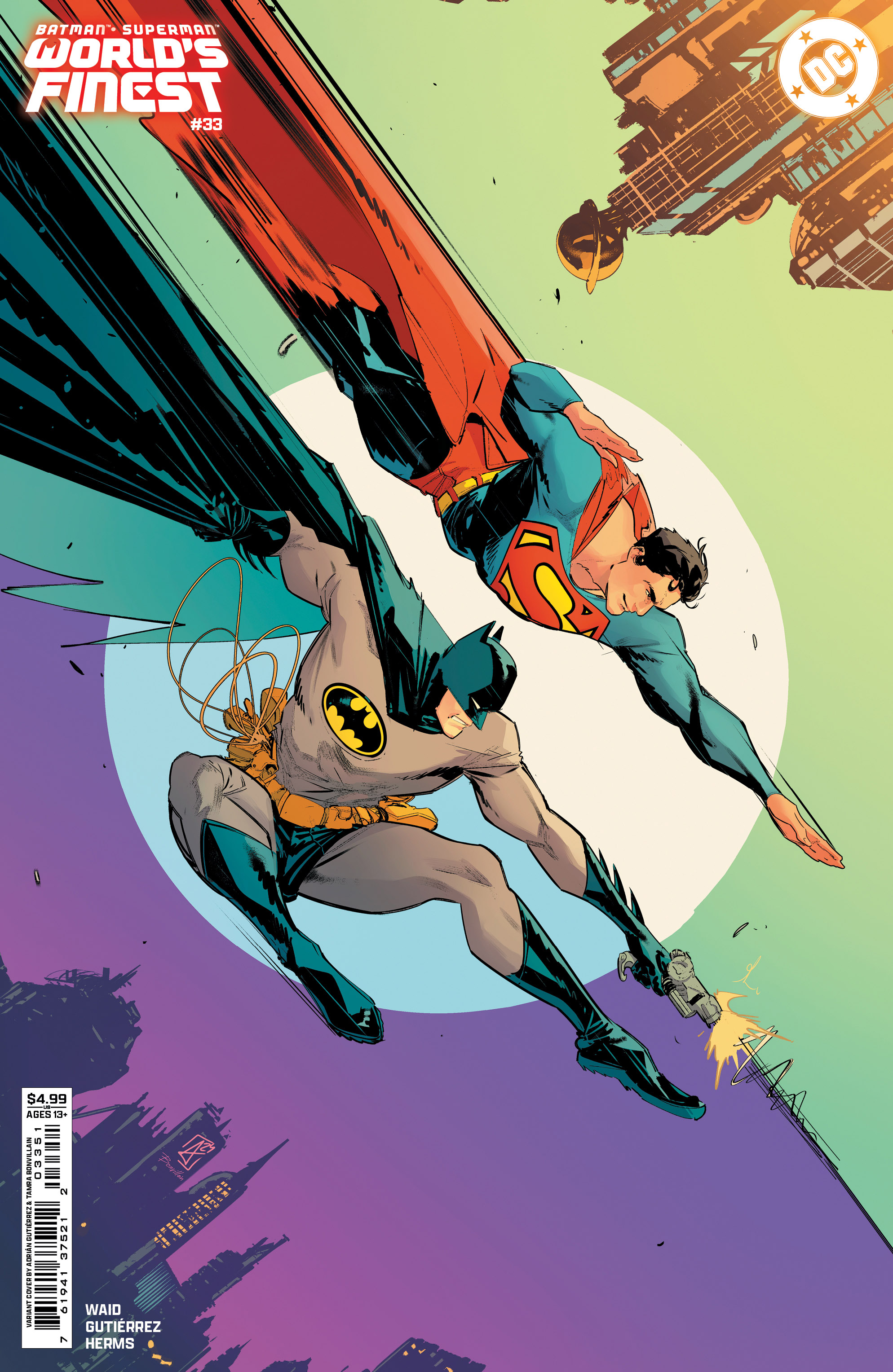 Batman Superman World's Finest #33 Cover C Adrian Gutierrez Card Stock Variant