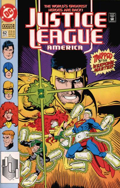 Justice League America #62 [Direct]-Fine (5.5 – 7) (1989)