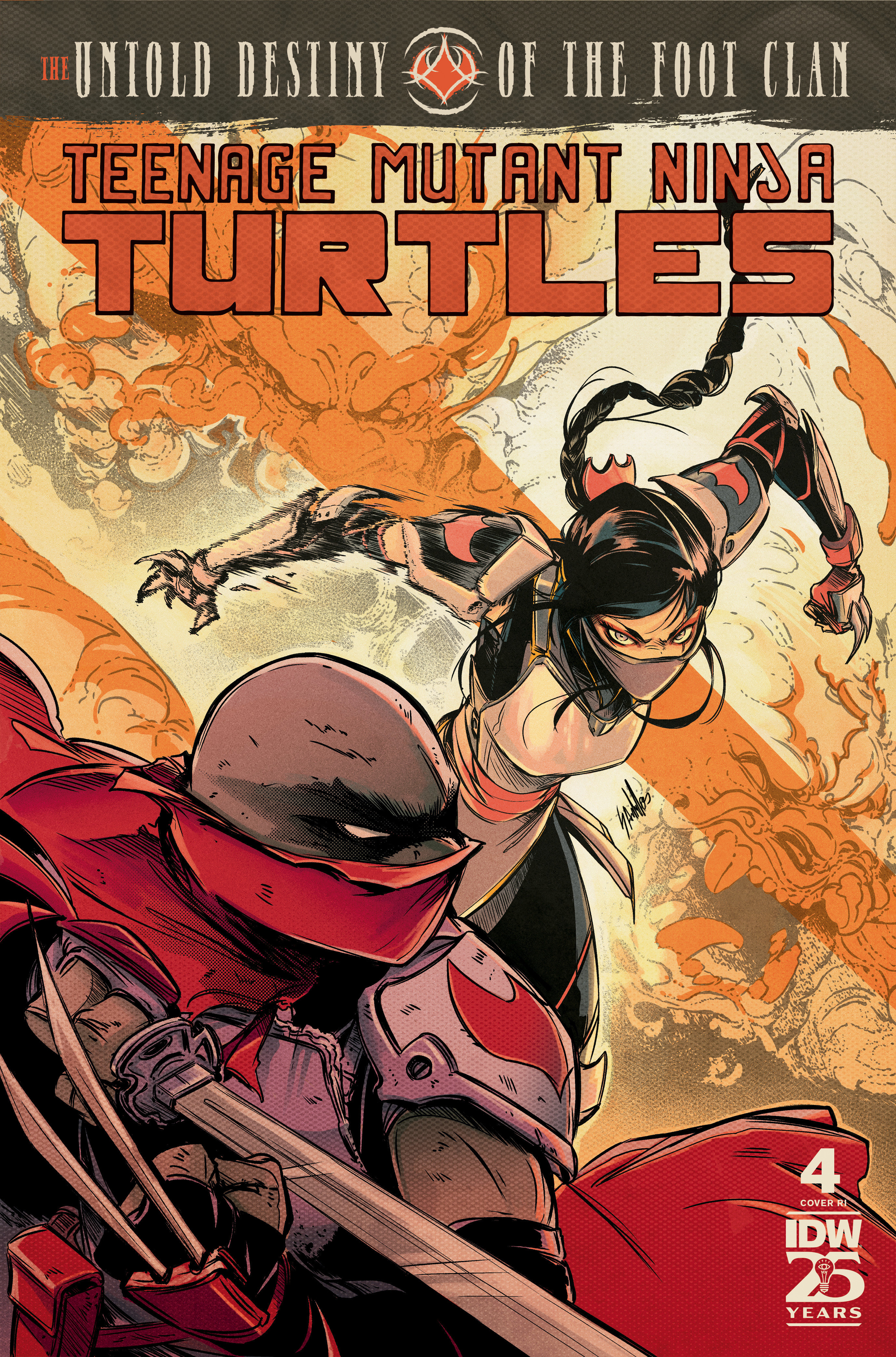 Teenage Mutant Ninja Turtles: The Untold Destiny of the Foot Clan #4 Cover Santtos 1 for 10 Incentive Variant