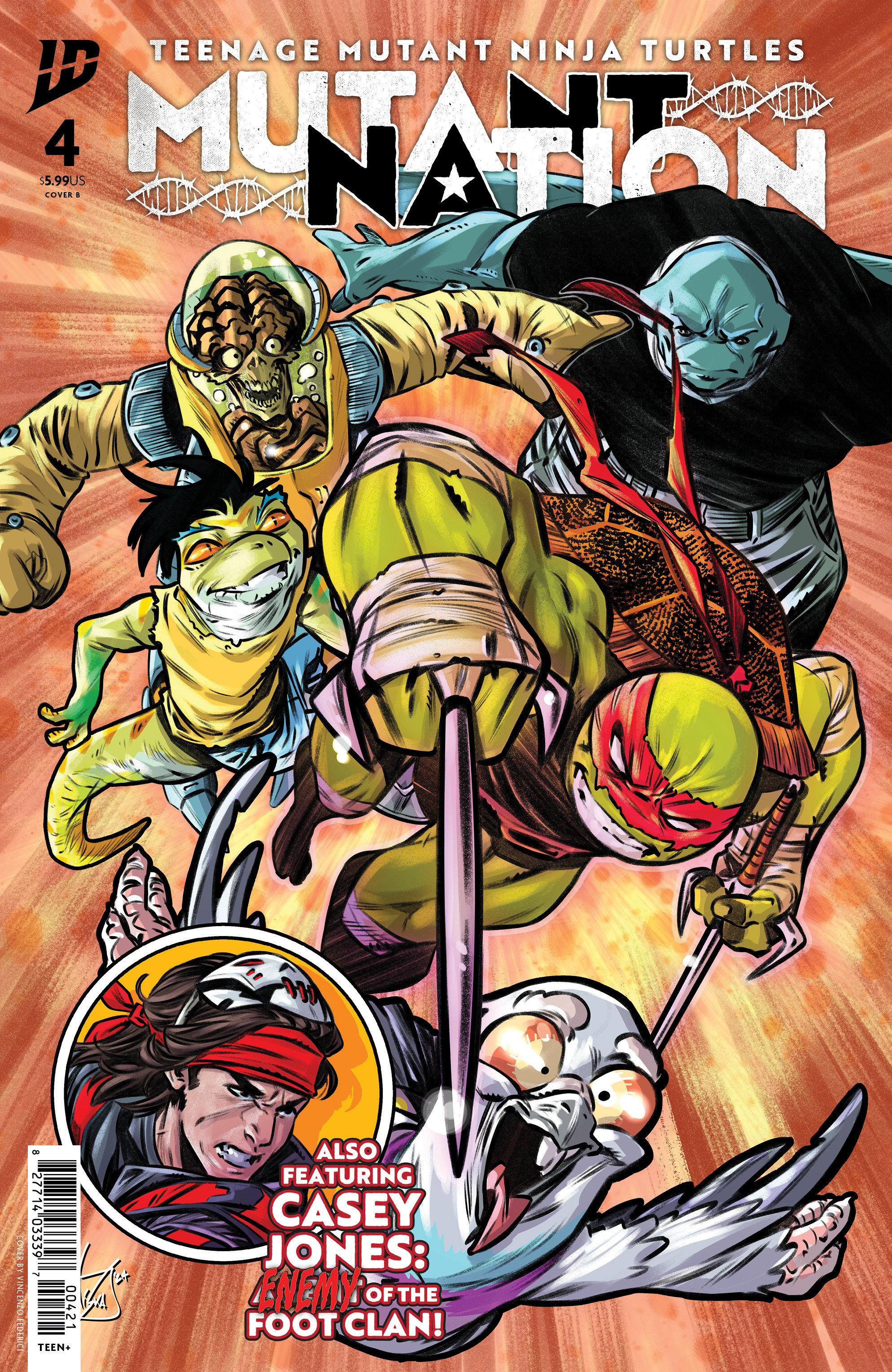 Teenage Mutant Ninja Turtles: Mutant Nation #4 Cover B Federici