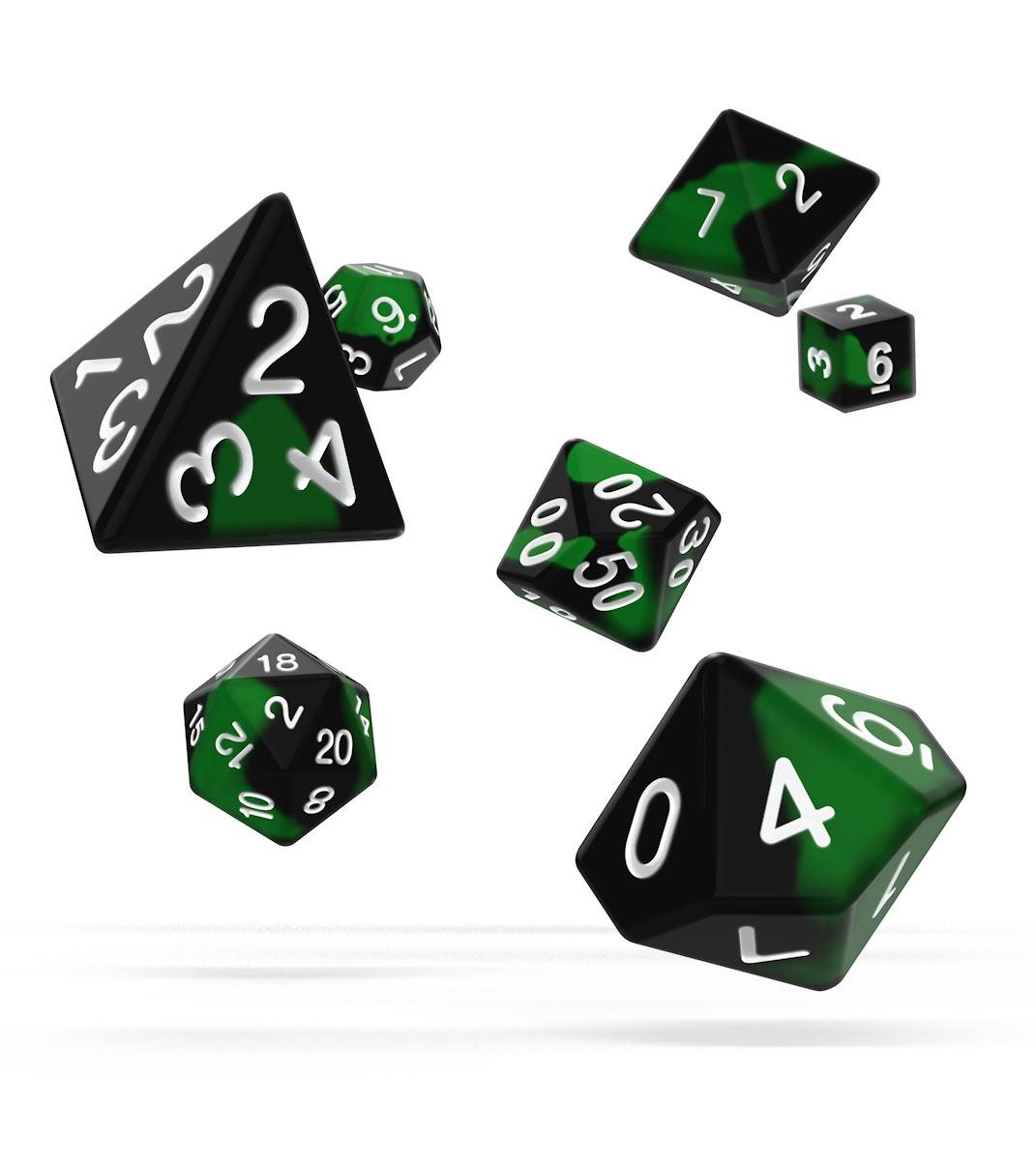 Oakie Doakie Dice RPG Set-Glow In The Dark Biohazard (7)