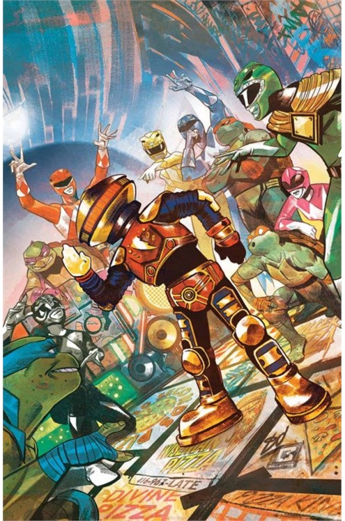 Mighty Morphin Power Rangers Teenage Mutant Ninja Turtles II #1 Pack Del Mundo Variant