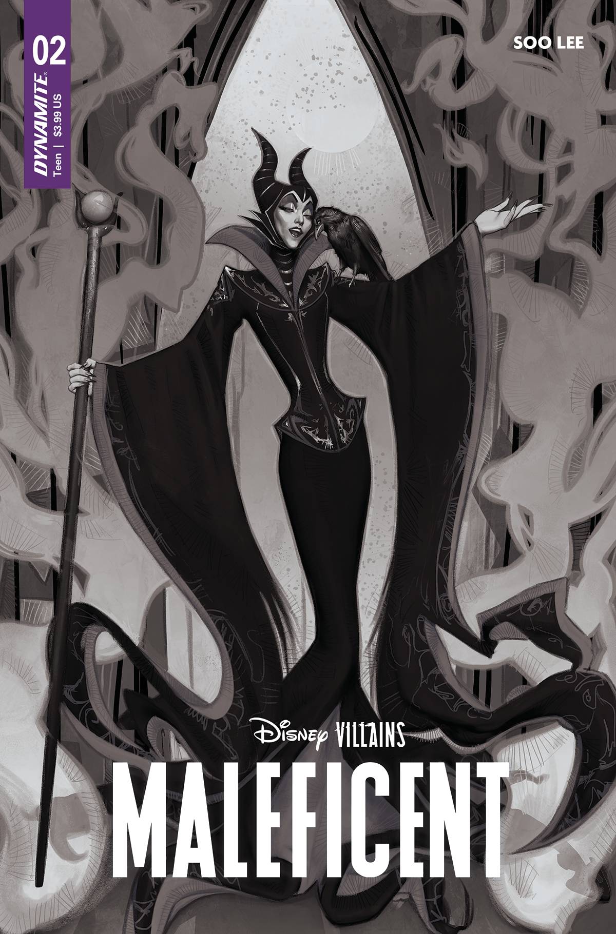 Disney Villains Maleficent #2 Cover R 7 Copy Last Call Incentive Puebla Black & White