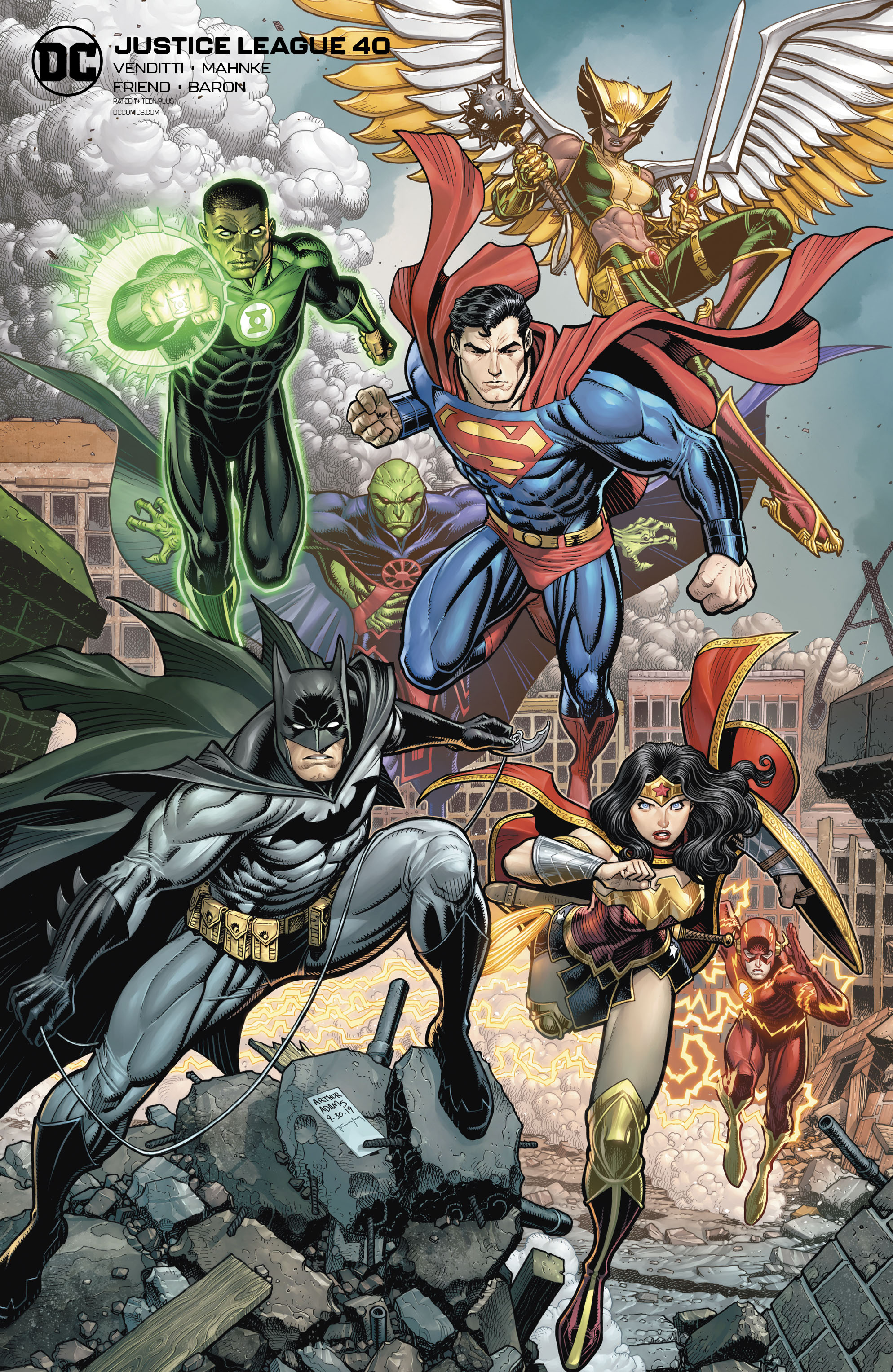 Justice League #40 Card Stockarthur Adams Variant Edition (2018)