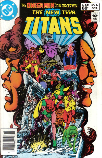 The New Teen Titans #24 [Newsstand]-Near Mint (9.2 - 9.8)