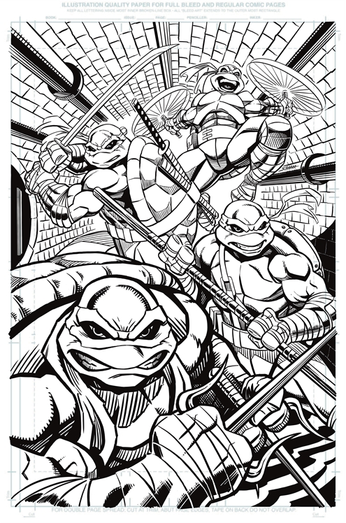 Teenage Mutant Ninja Turtles #1 Coy's Comics Exclusive Black & White Cover