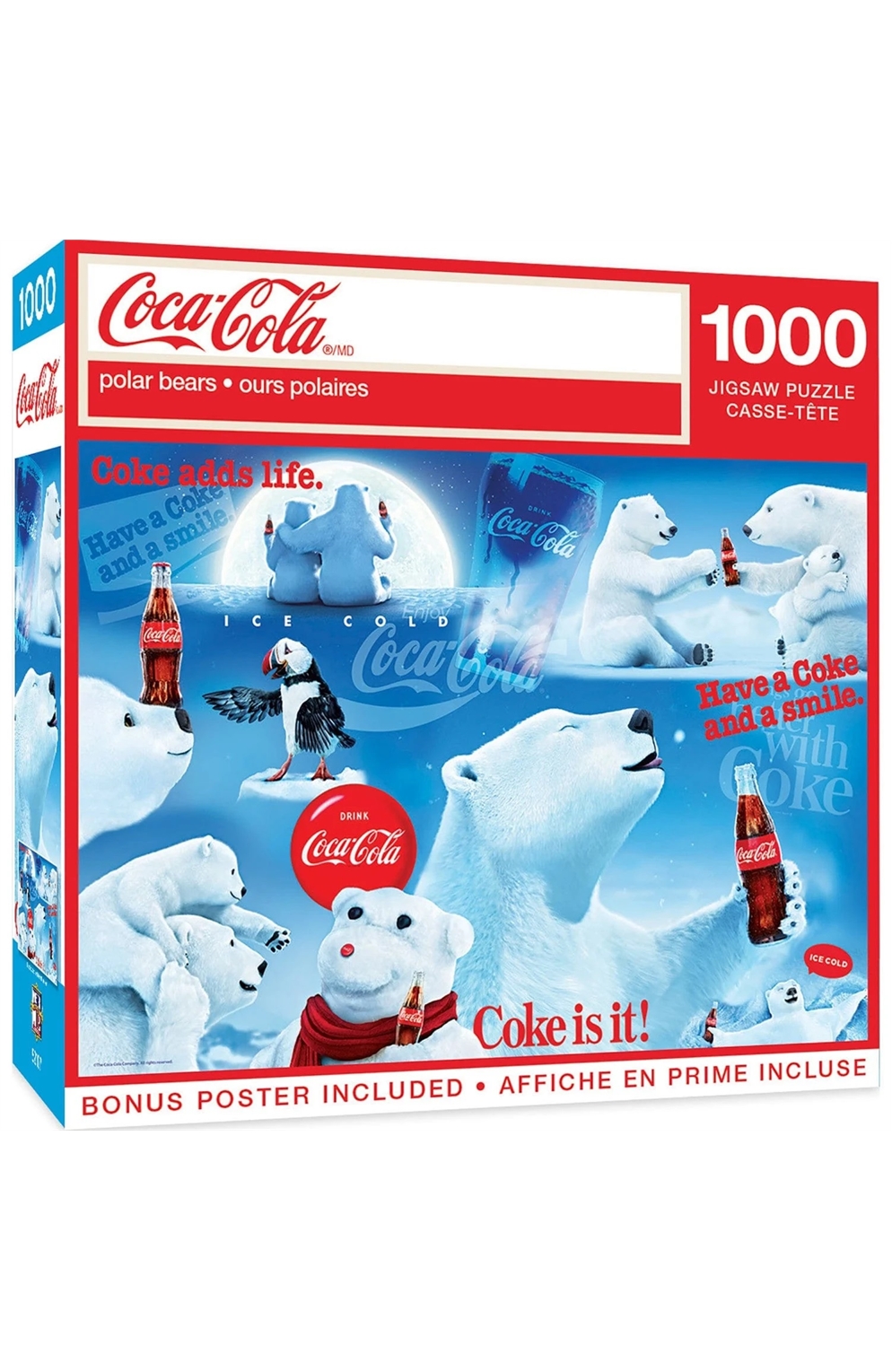 Master Pieces Coca Cola Polar Bears 1000 Piece Puzzle