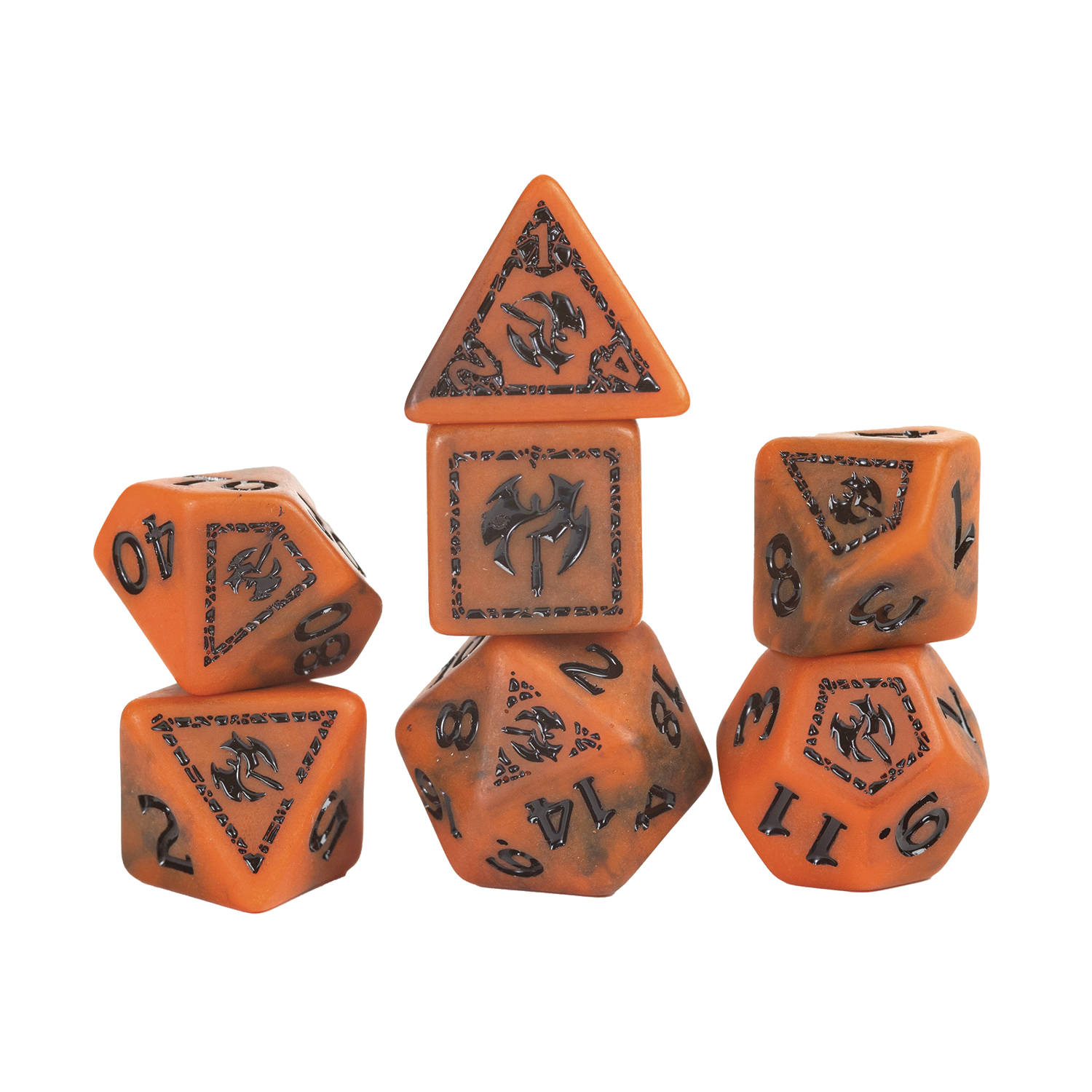 Dungeons & Dragons Adventure Dice Barbarian Orange