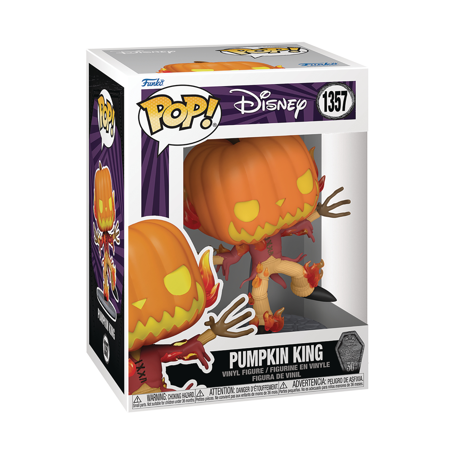 Pop Disney Nightmare Before Christmas 30th Pumpkin King Vinyl Figure
