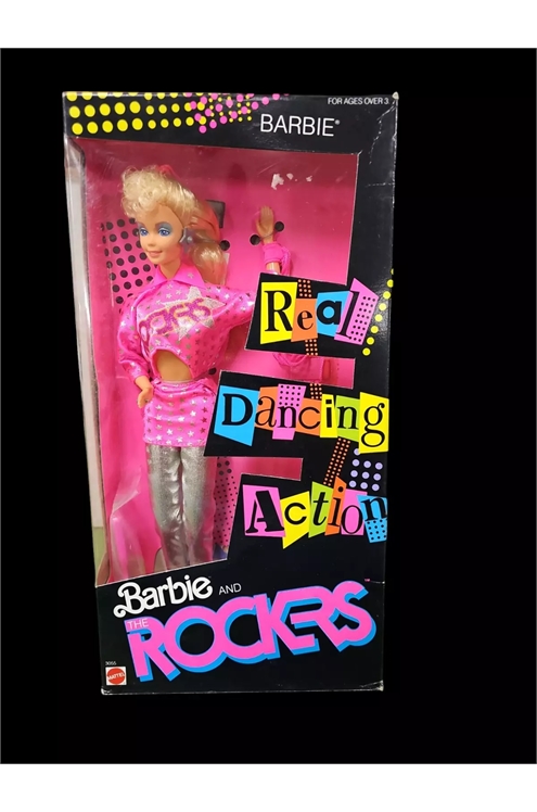 1986 Barbie And The Rockers Barbie Real Dancing Action Doll Mattel 3055