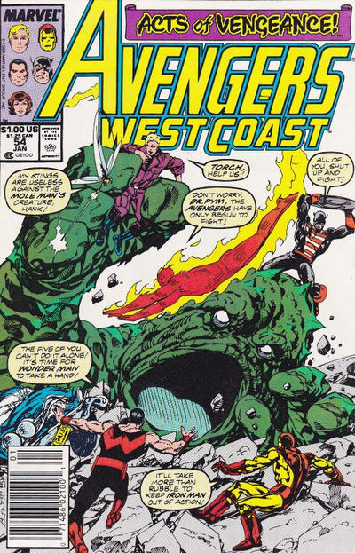 Avengers West Coast #54 [Newsstand] - Fn/Vf