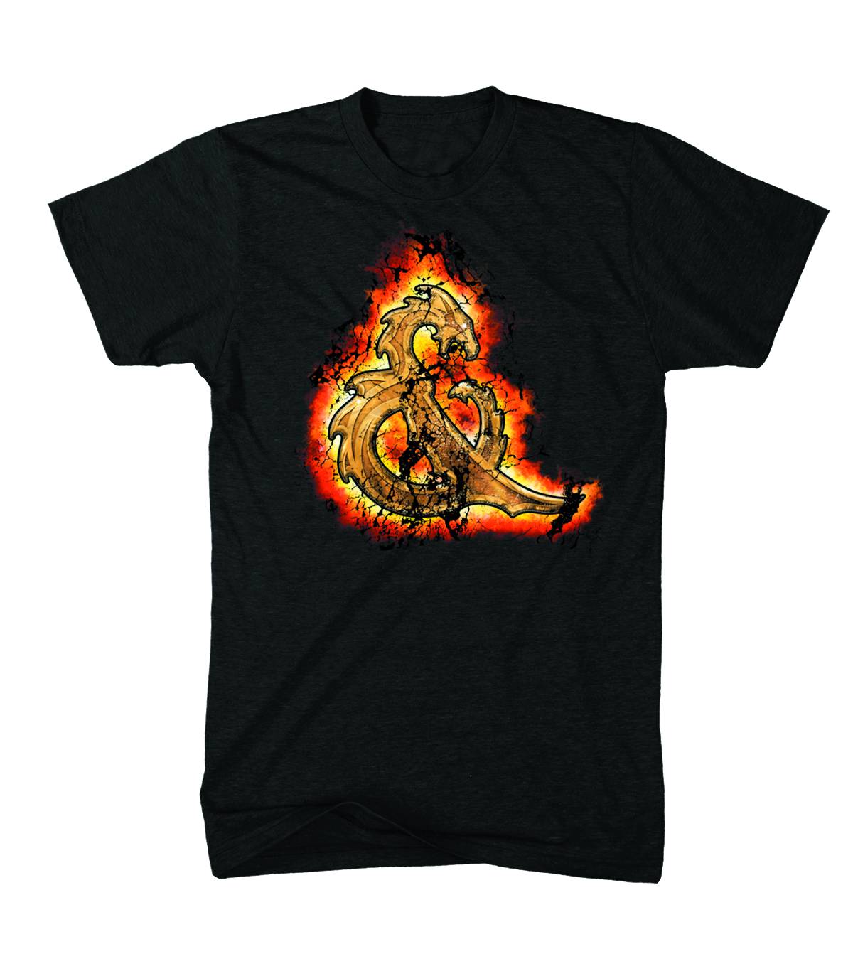 Dungeons & Dragons Ampersand Fire T-Shirt Black Large