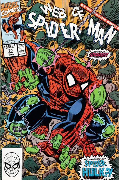 Web of Spider-Man #70 [Direct]-Very Fine (7.5 – 9) 1st Appearance of Spider-Hulk