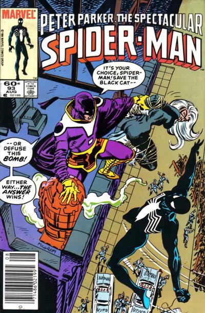 The Spectacular Spider-Man #93 [Newsstand]-Fine (5.5 – 7)