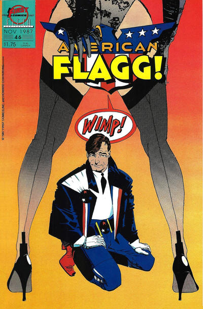 American Flagg! #46-Fine (5.5 – 7)  Infamous "All-Apologies" Retrospective Issue.