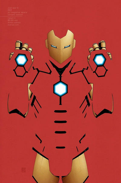 Civil War II #1 [John Tyler Christopher Negative Space Iron Man Variant](2016)- Cbcs 9.8