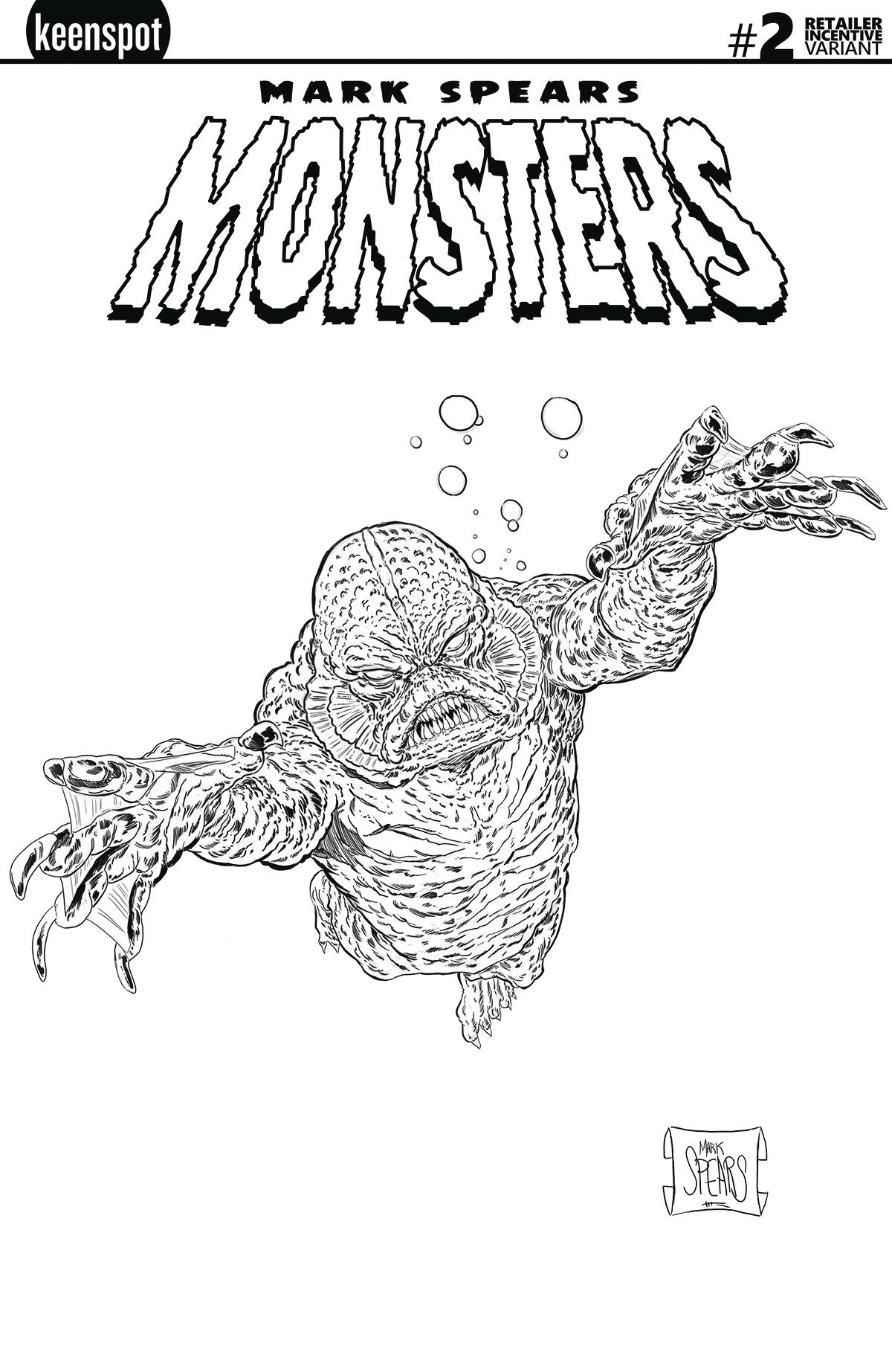 Mark Spears Monsters #2 2nd Printing Cover B 1 for 20 Incentive 