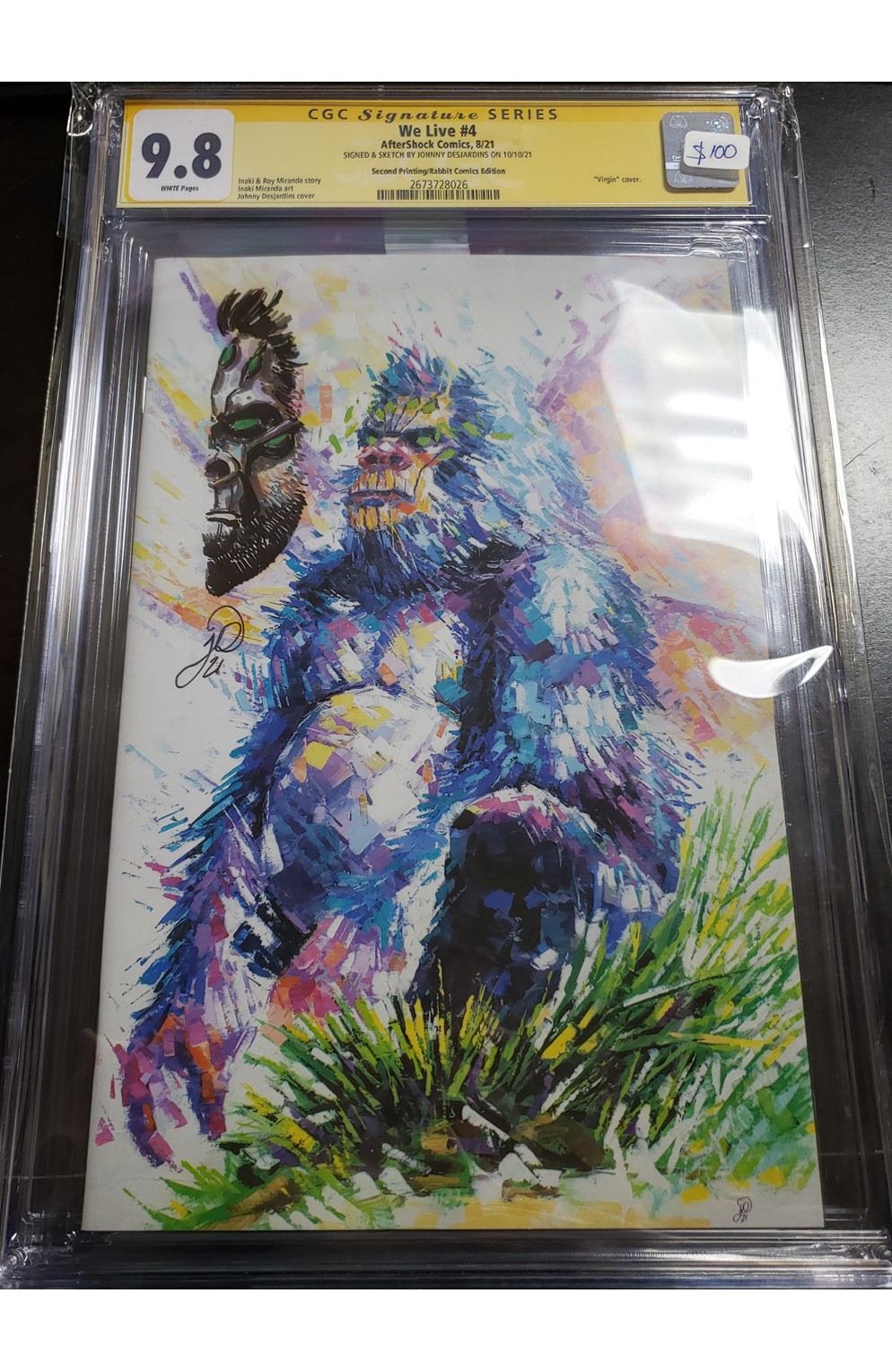 We Live #4 Cgc 9.8 Signed And Sketch By Johnny Desjardins