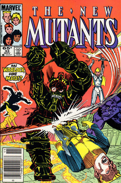 The New Mutants #33 [Newsstand]-Fine (5.5 – 7)