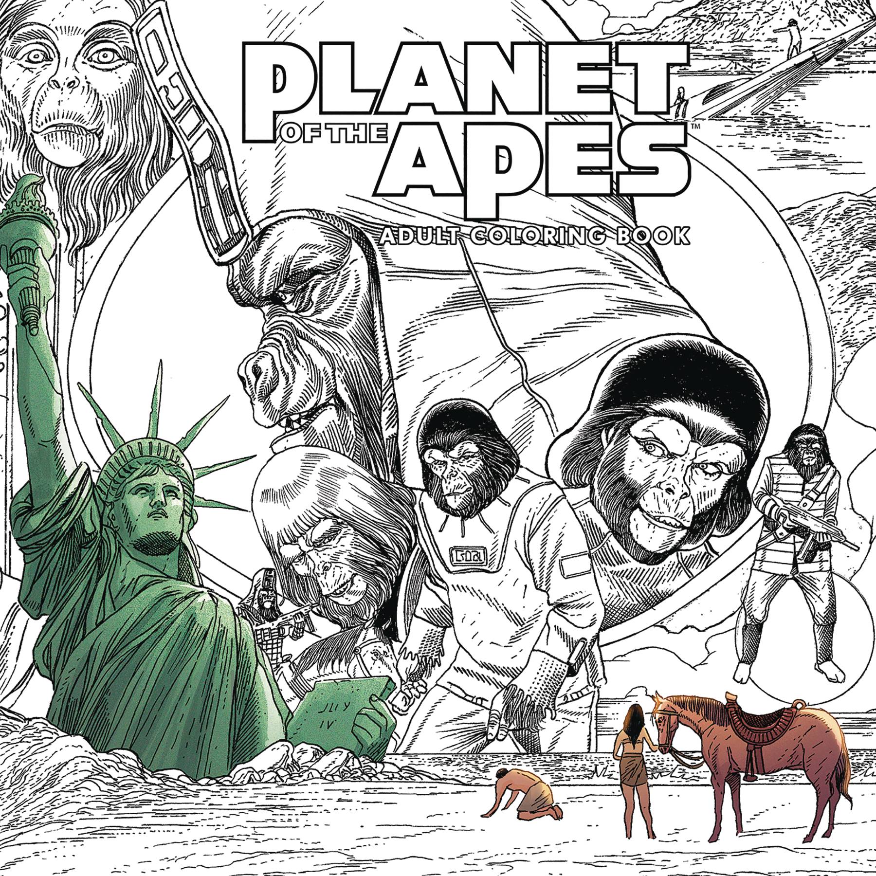 Planet of the Apes Adult Coloring Book Soft Cover
