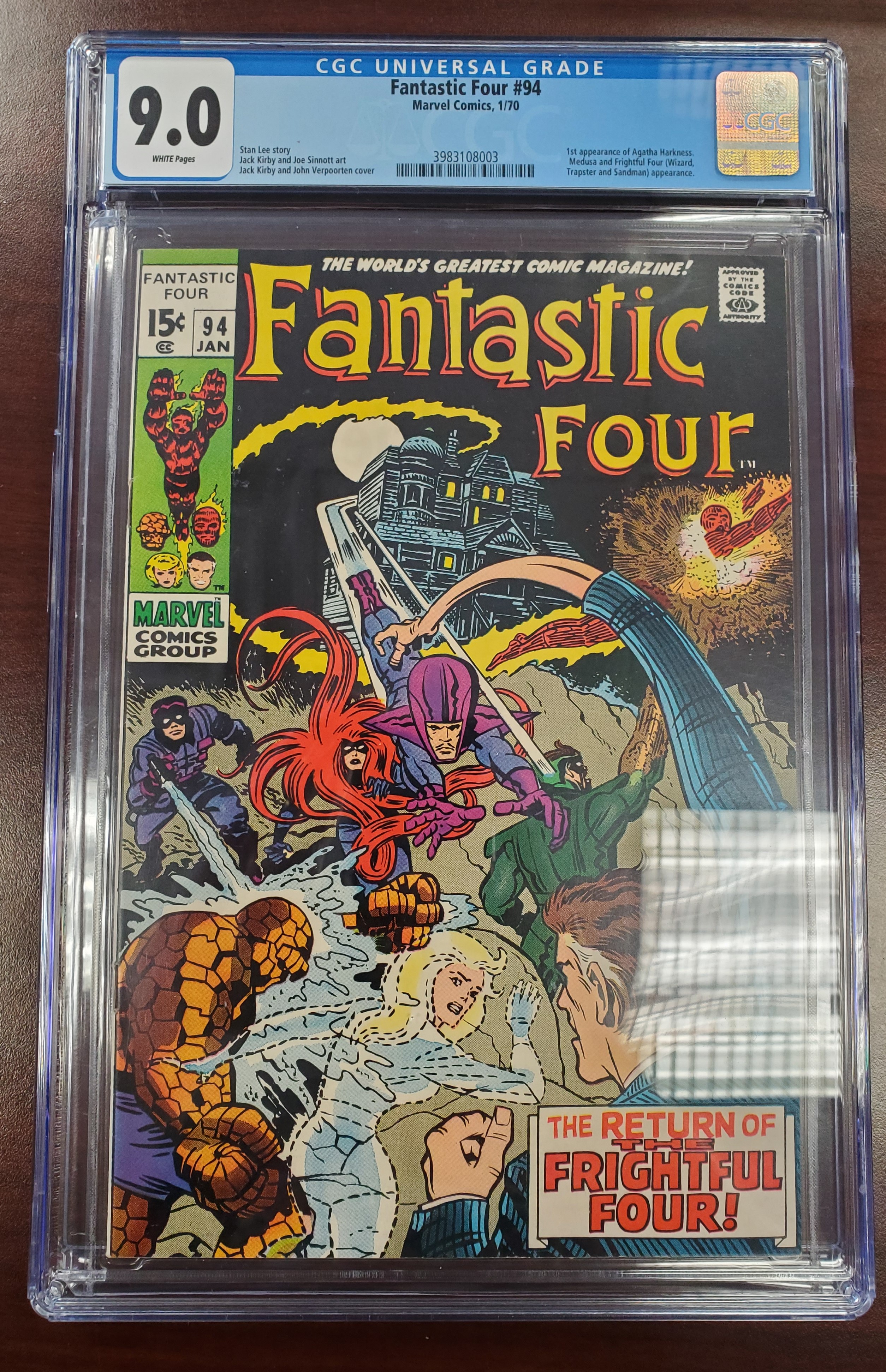 Fantastic Four #94 (Marvel 1970) CGC 9.0 1st Appearance Key
