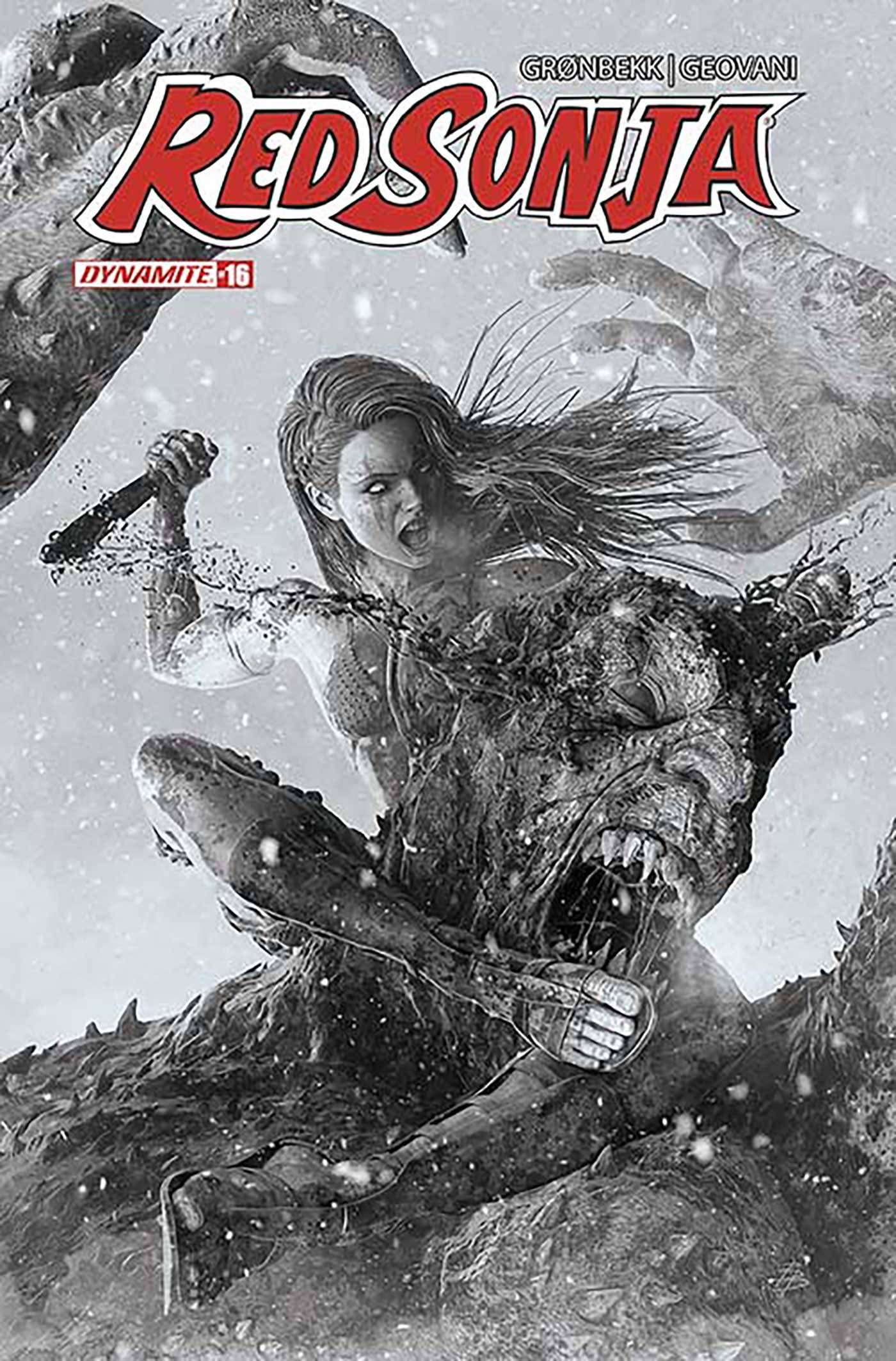 Red Sonja 2023 #16 Cover N 1 for 10 Incentive Barends Black & White