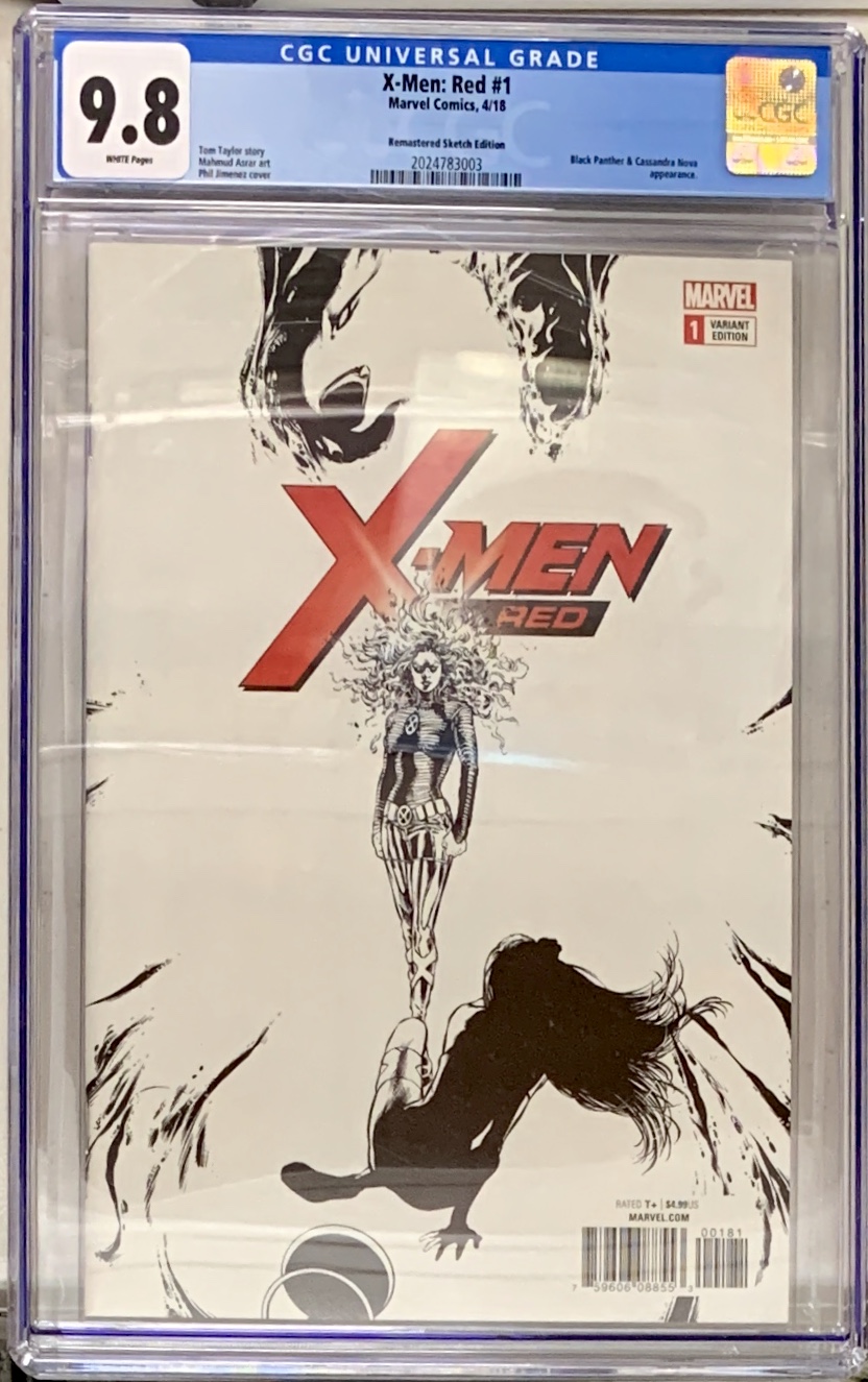X-Men: Red #1 Phil Jimenez Remastered 1:1000 Black & White CGC 9.8
