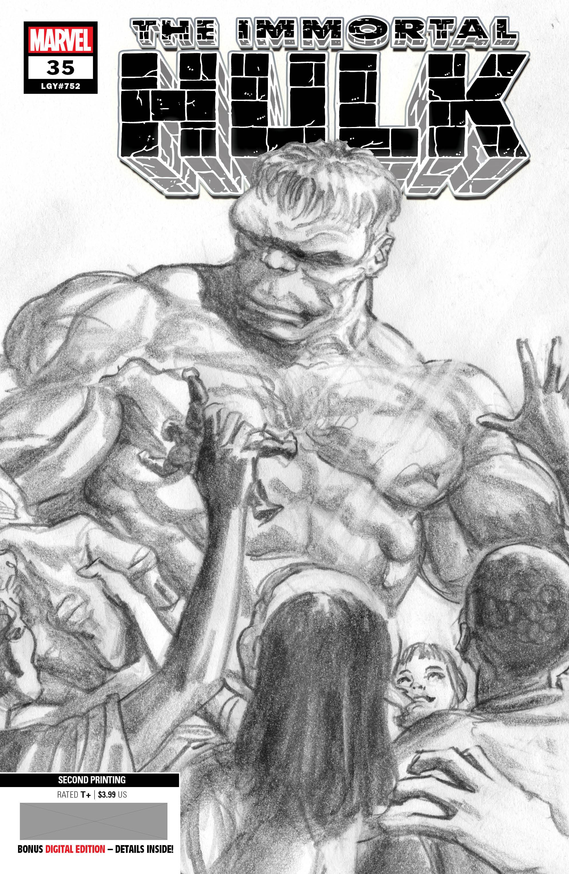Immortal Hulk #35 2nd Printing Alex Ross Variant (2018)