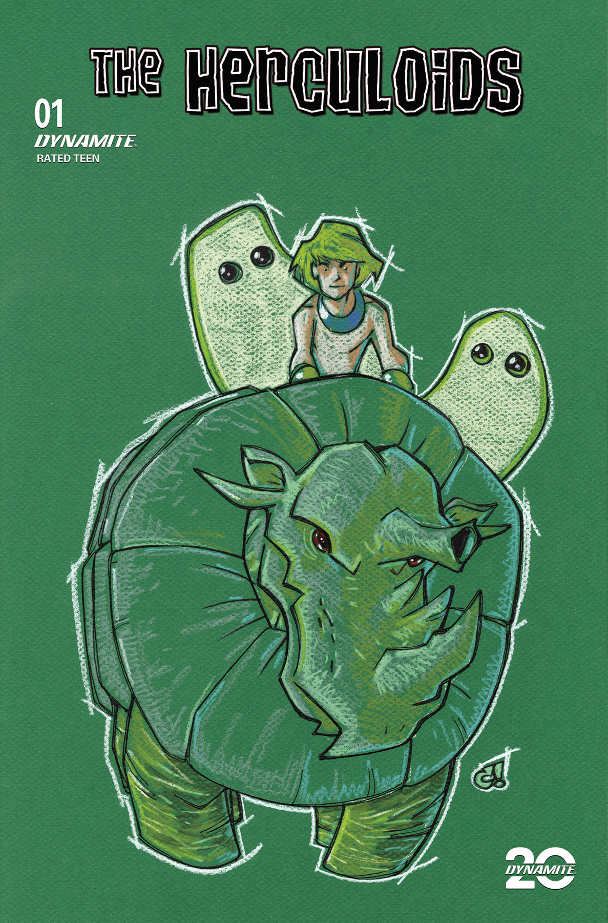 Herculoids #1 Cover L 1 for 10 Incentive Rousseau Pastel Art Original