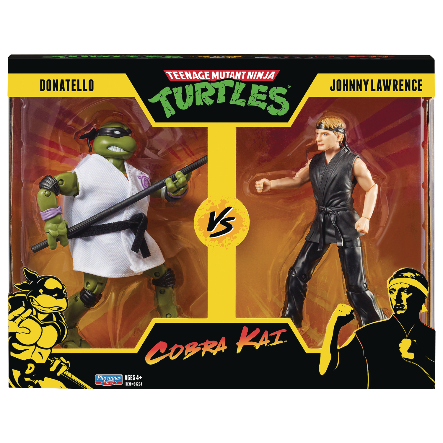 Teenage Mutant Ninja Turtles X Cobra Kai Donatello Vs Johnny Lawrence Action Figure 2pk
