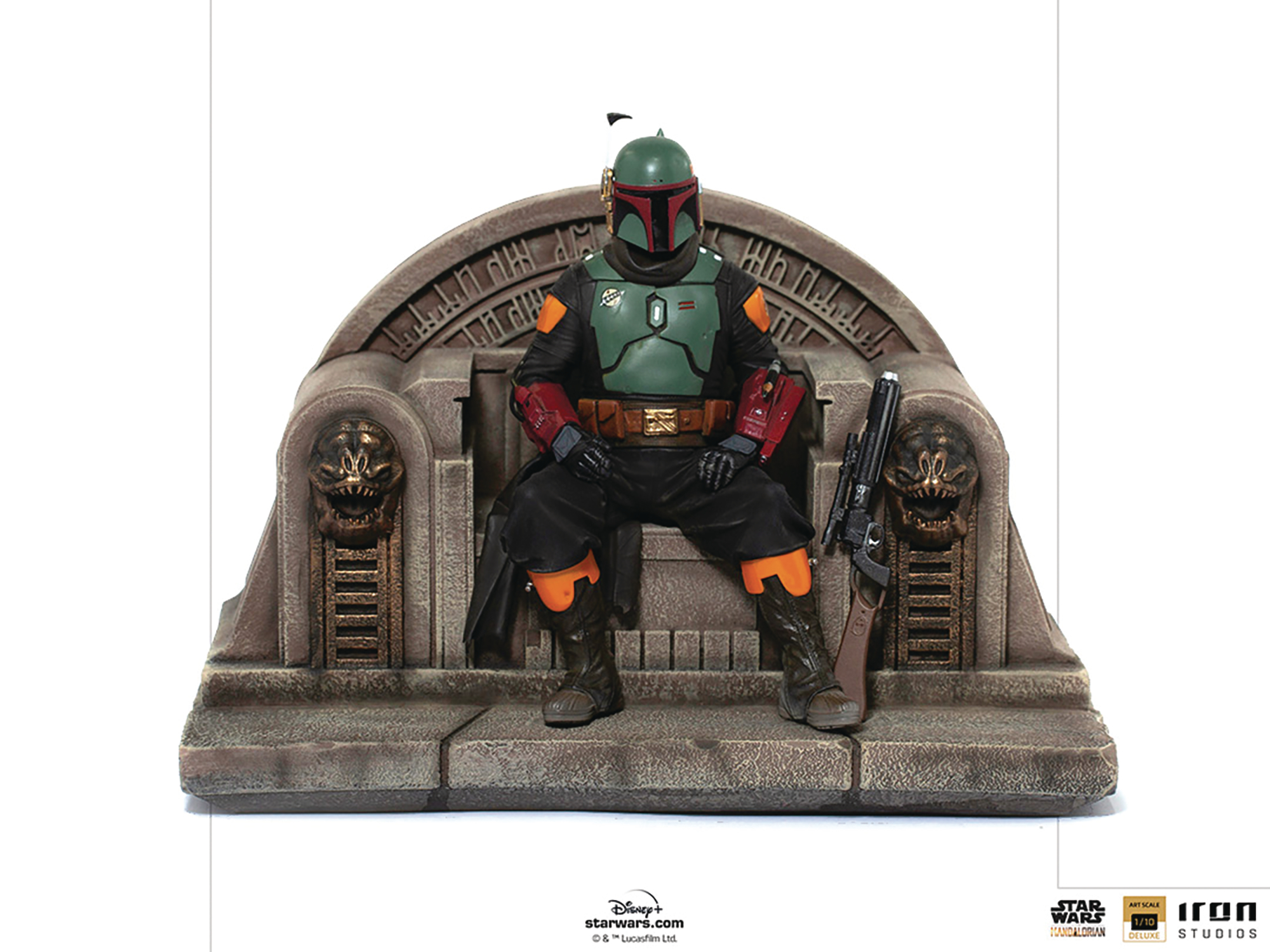 Star Wars Boba Fett On Throne Deluxe 1:10 Iron Studios Statue
