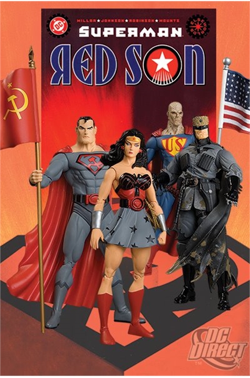 DC Direct Red Son Action Figure Box Set (2010) Signed By Dave Johnson