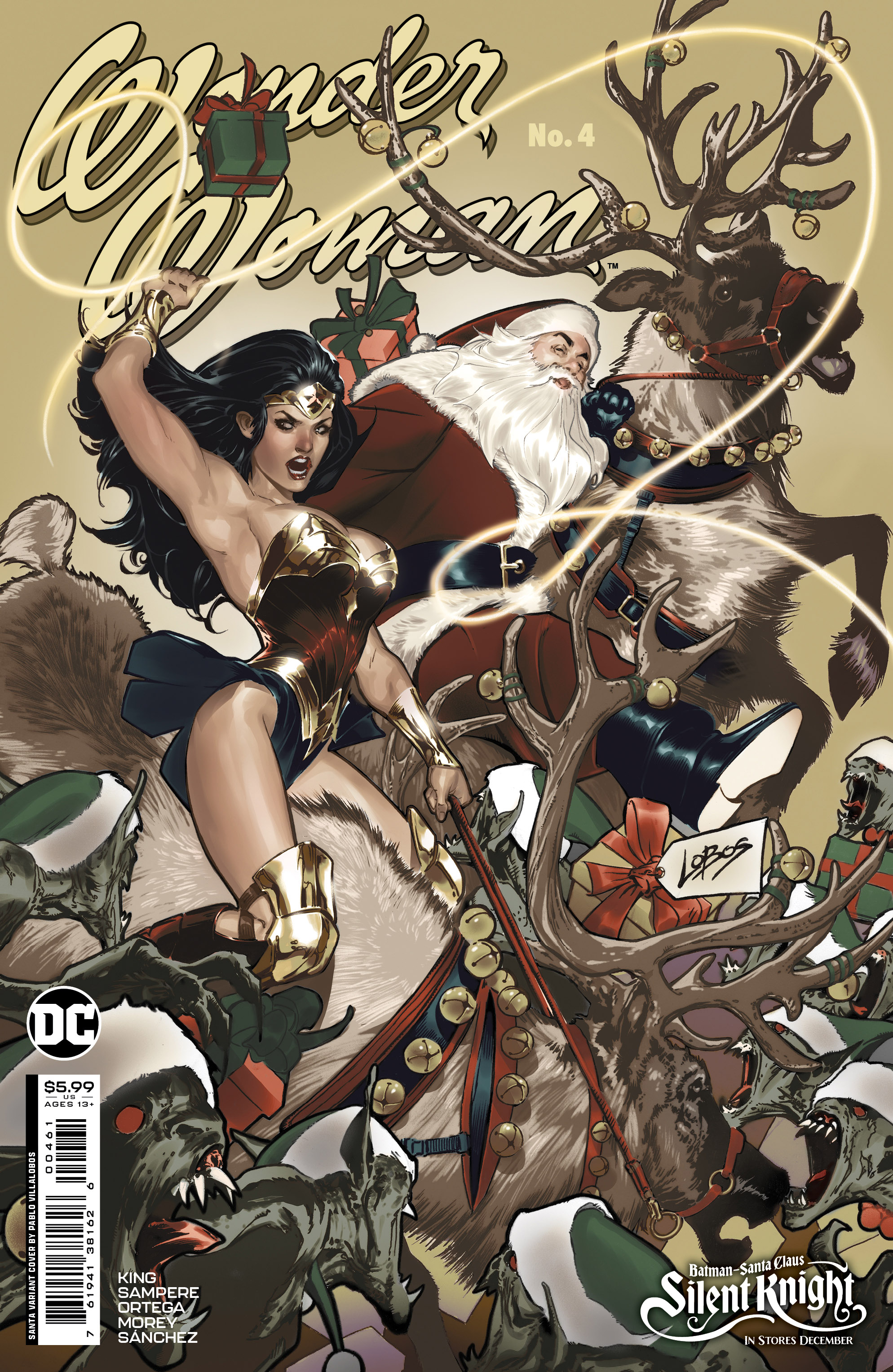 Wonder Woman #4 Cover D Pablo Villalobos Santa Card Stock Variant