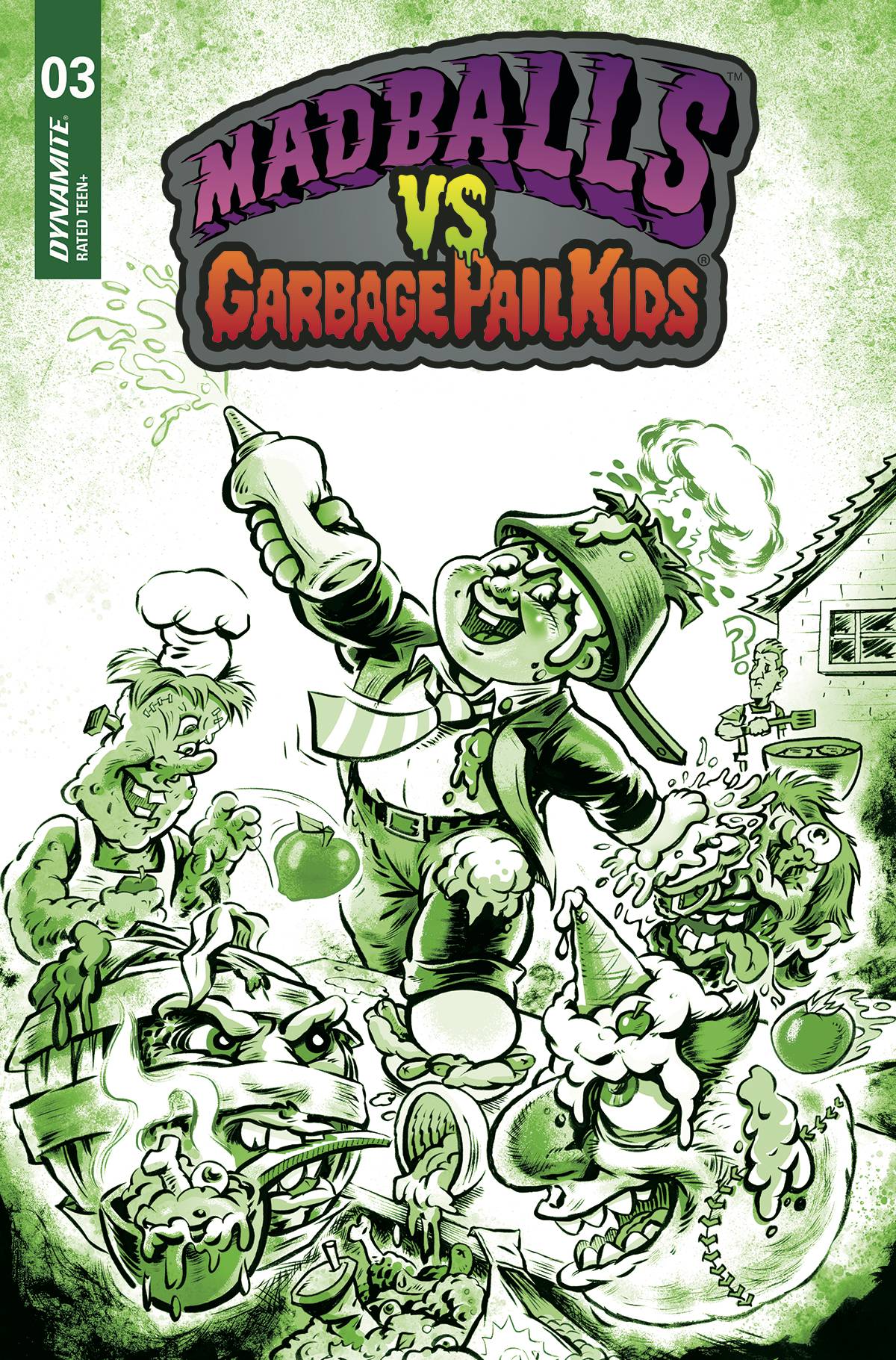 Madballs Vs Garbage Pail Kids #3 Cover K 10 Copy Last Call Incentive Slime Green