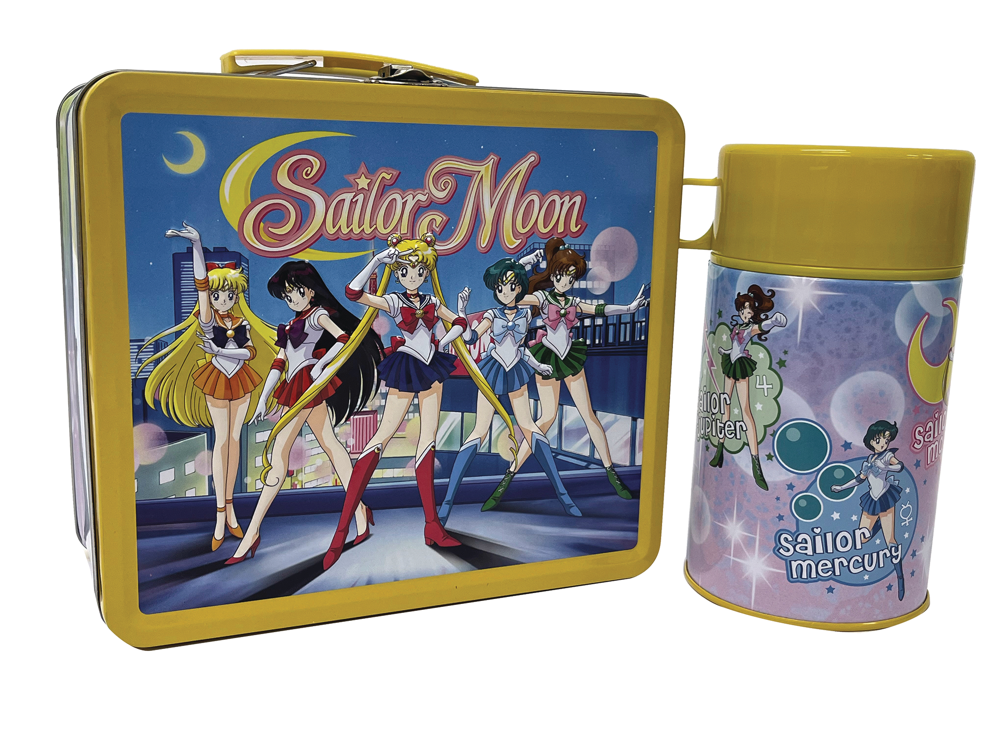 Tin Titans Sailor Moon Scout Lineup Px Lunchbox & Bev Cont