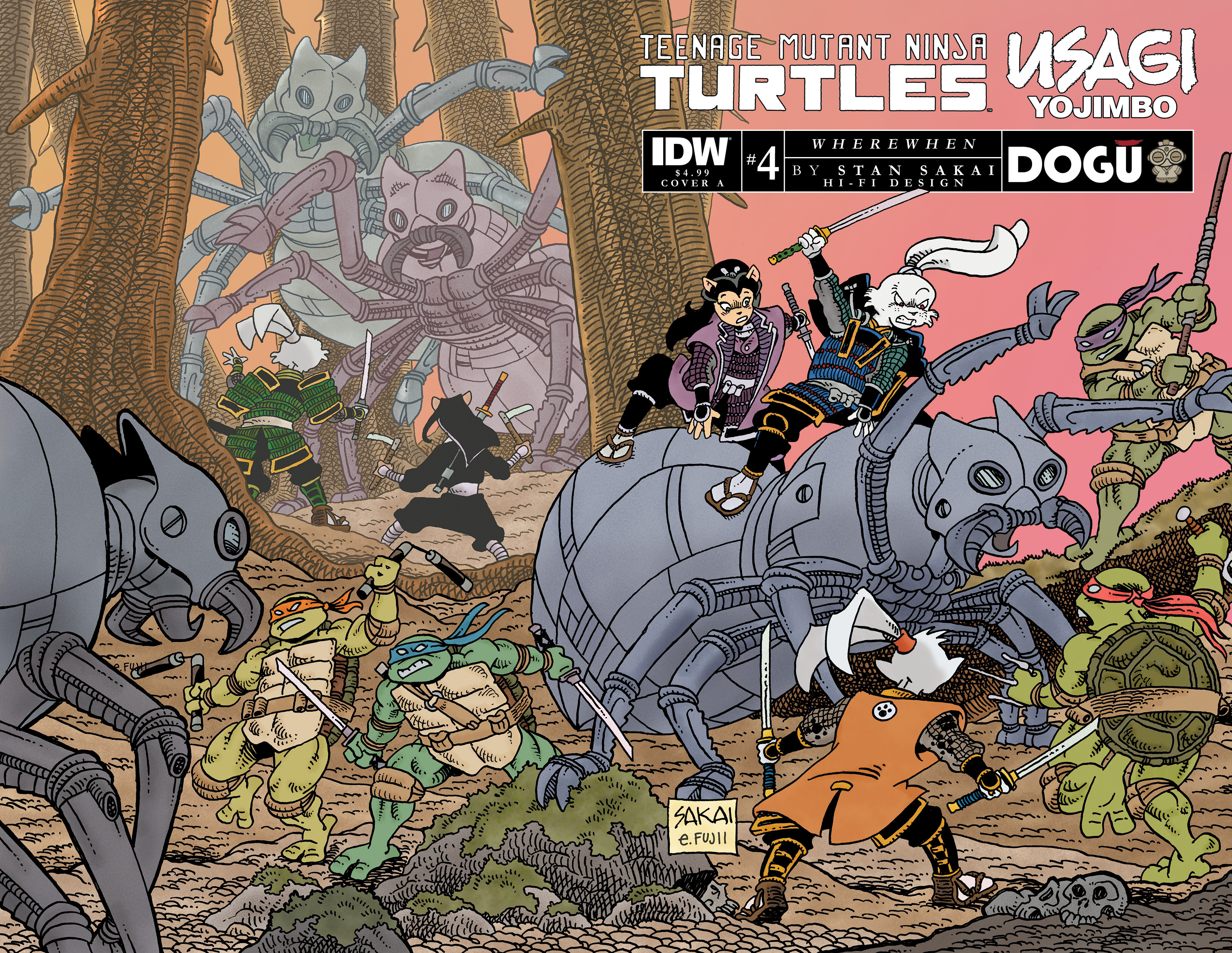Teenage Mutant Ninja Turtles/Usagi Yojimbo WhereWhen #4 Cover A Sakai