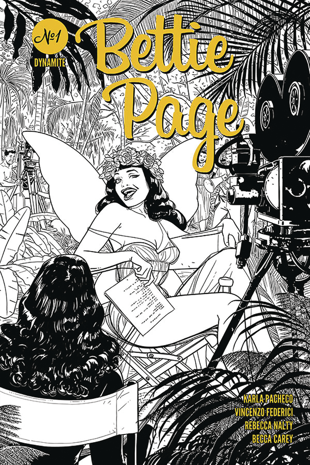 Bettie Page #1 1 for 10 Kano Black & White Incentive