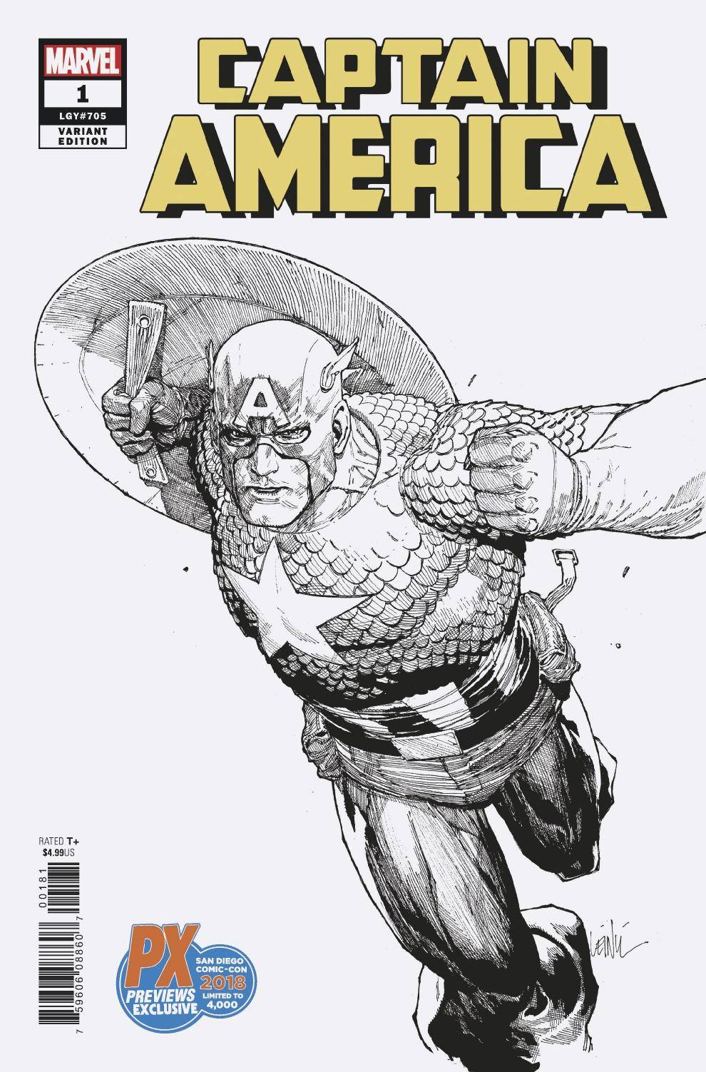 San Diego ComicCon 2018 Captain America #1 Variant (2018)