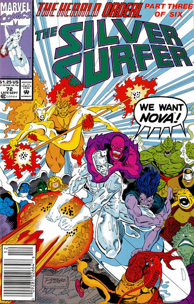 Silver Surfer #72 [Newsstand]-Very Fine (7.5 – 9) [1St App. of Nebula As A Cyborg]