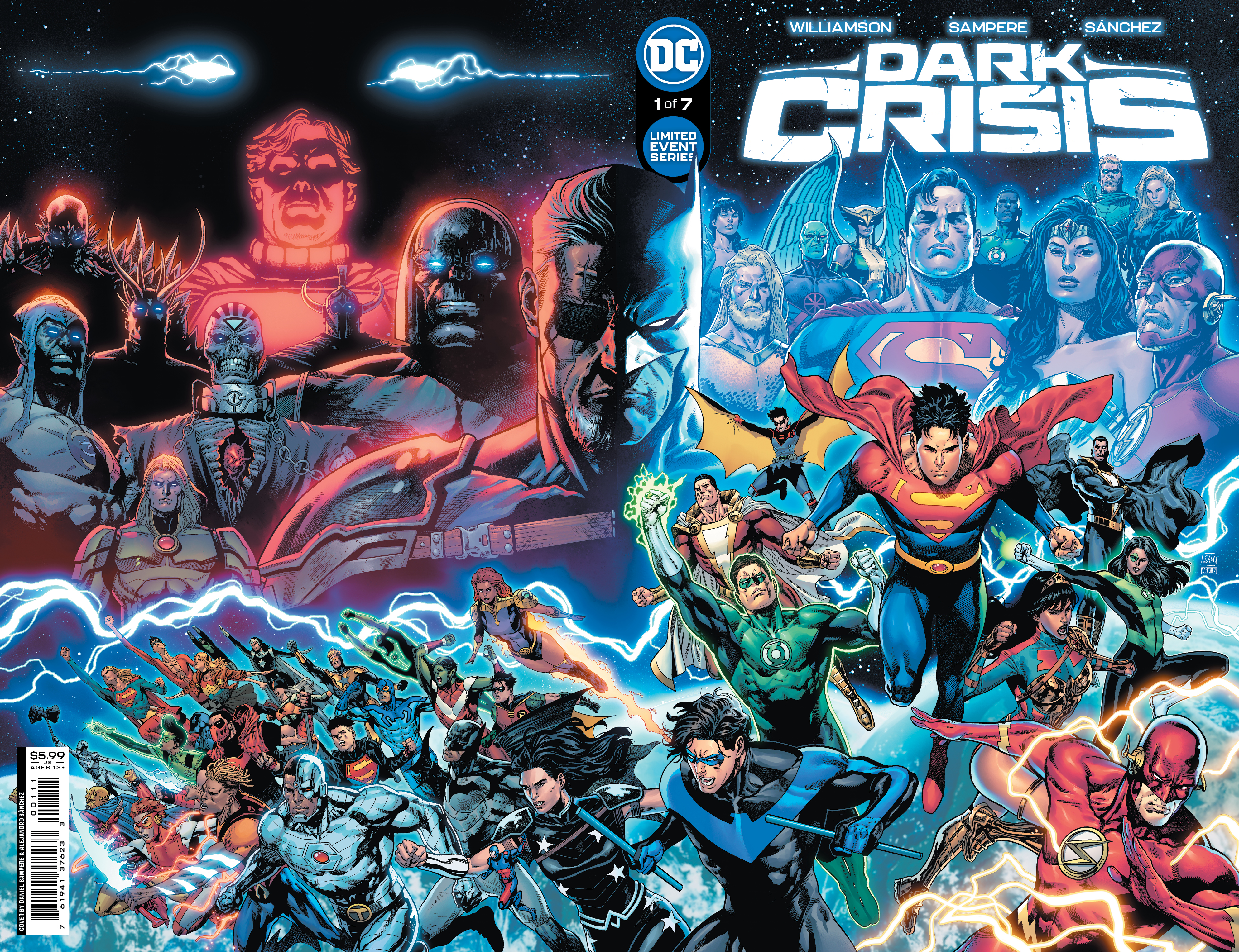 Dark Crisis #1 Cover A Daniel Sampere Wraparound (Of 7)