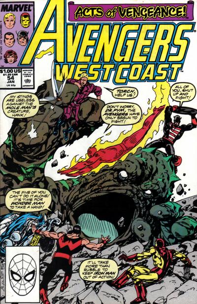 Avengers West Coast #54 [Direct]-Near Mint (9.2 - 9.8)